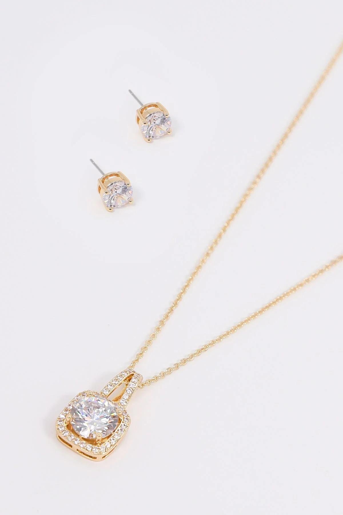 Diamante Necklace & Earring Set
