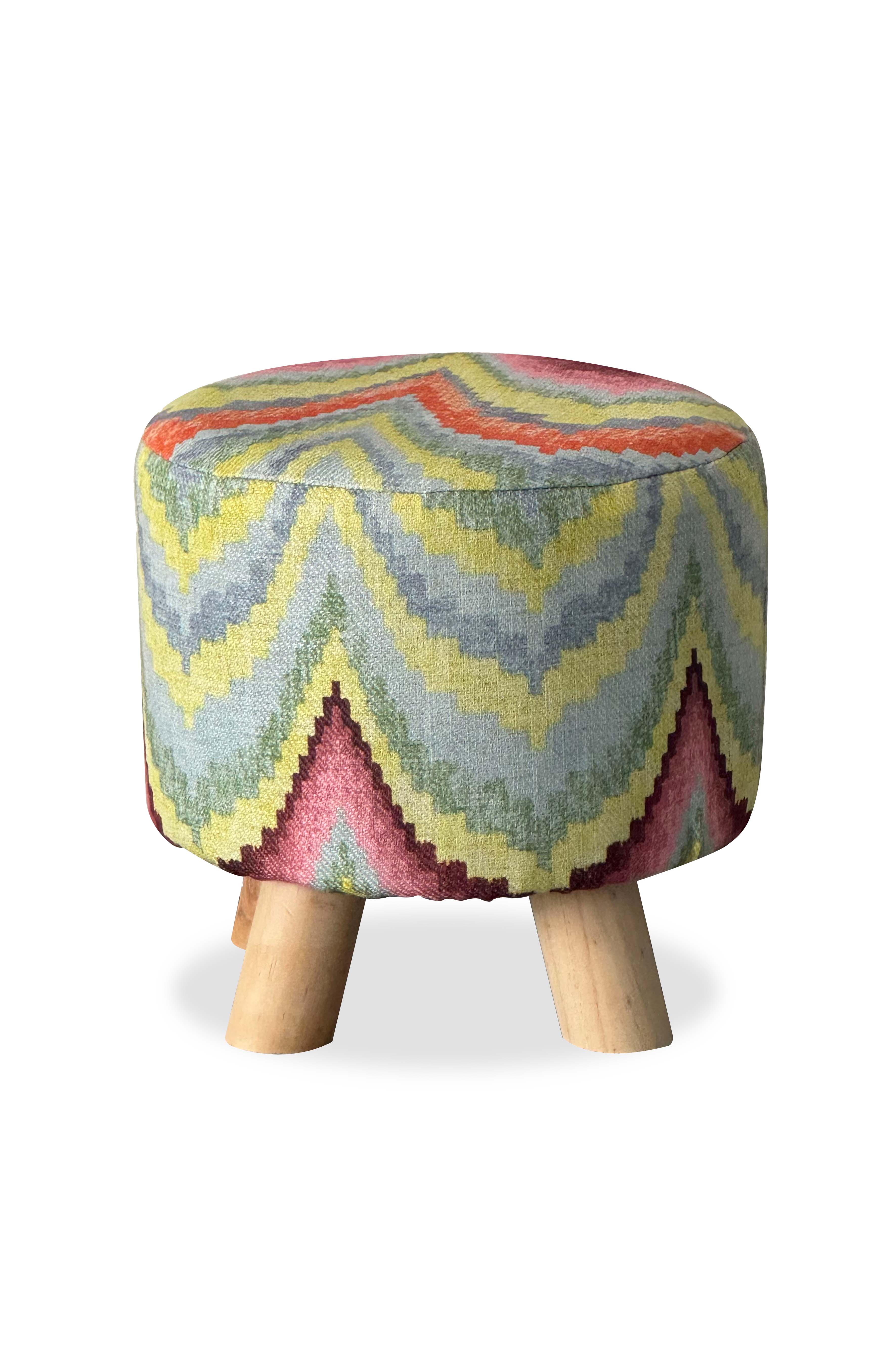 Multicolour Boho Footstool