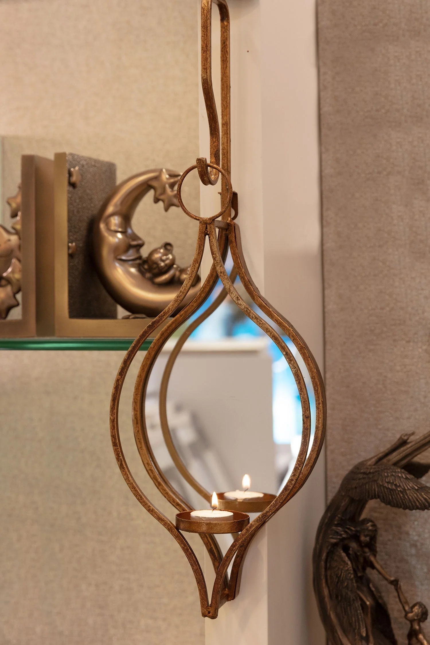 Ellie Mirrored Single Candle Holder