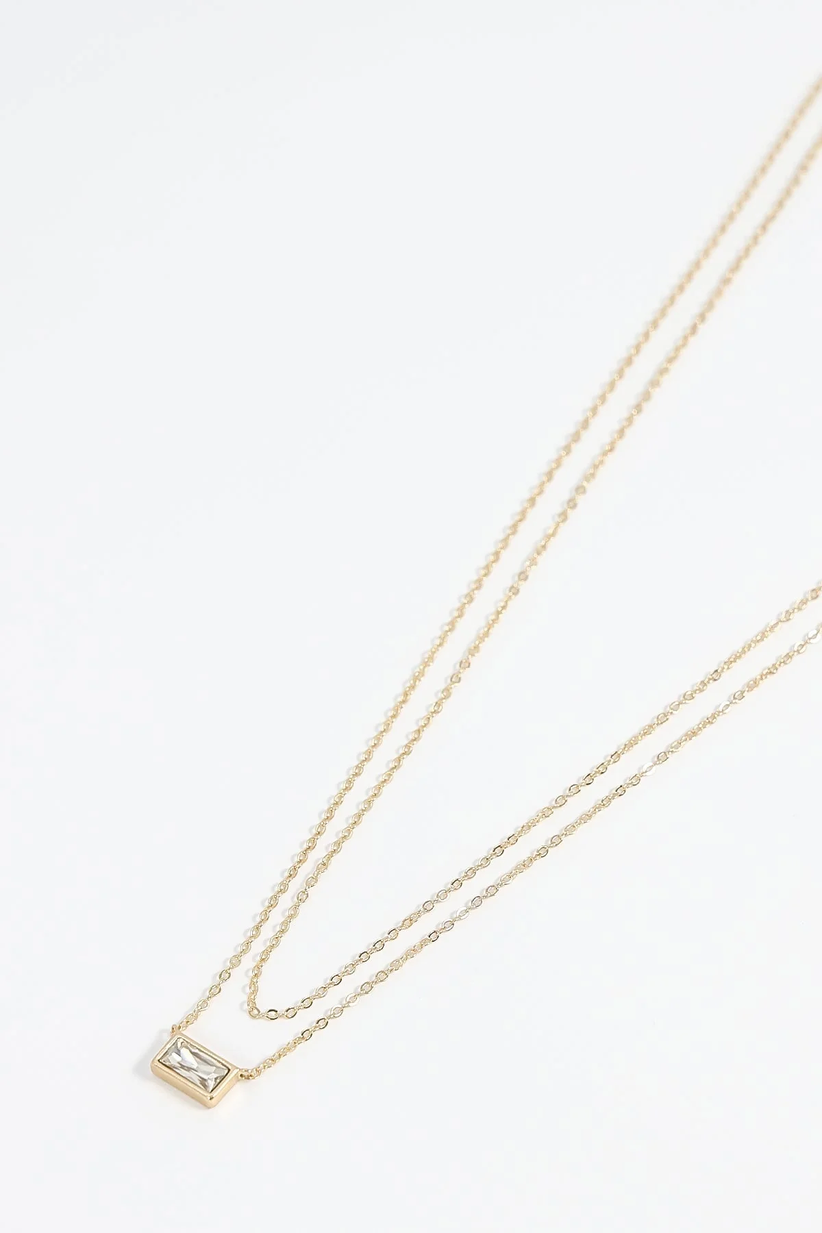Dual Chain Necklace in Gold