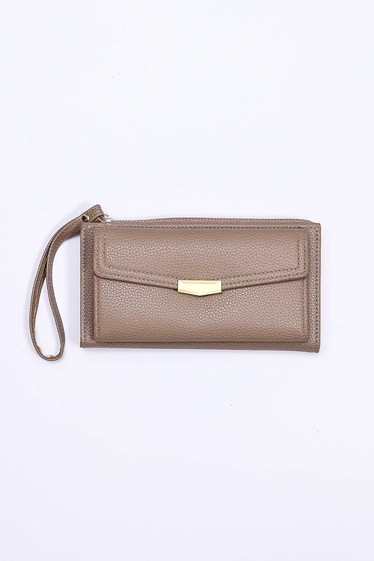 Double Compartment Purse in Beige