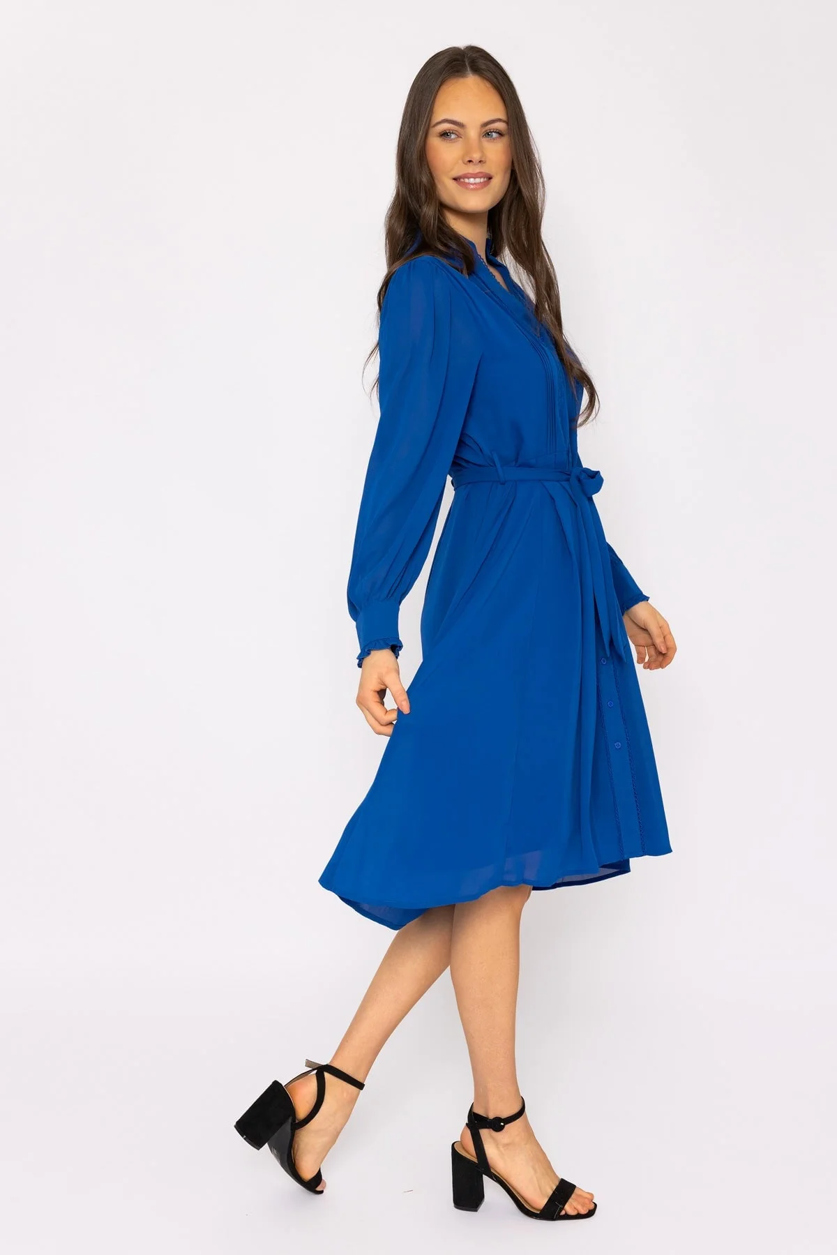 Annalise Knee Length Dress in Cobalt