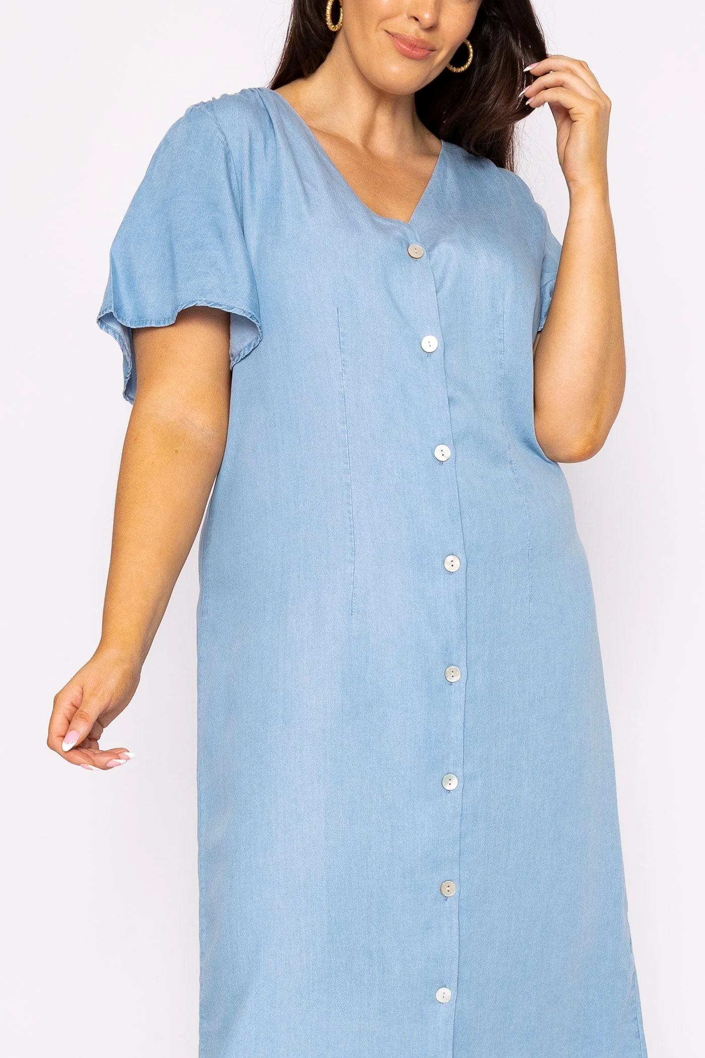 Curve - Liliana Dress in Light Blue Denim
