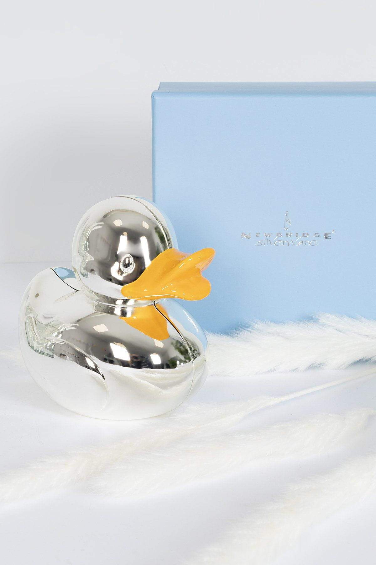 Silverplate Duck Money Bank