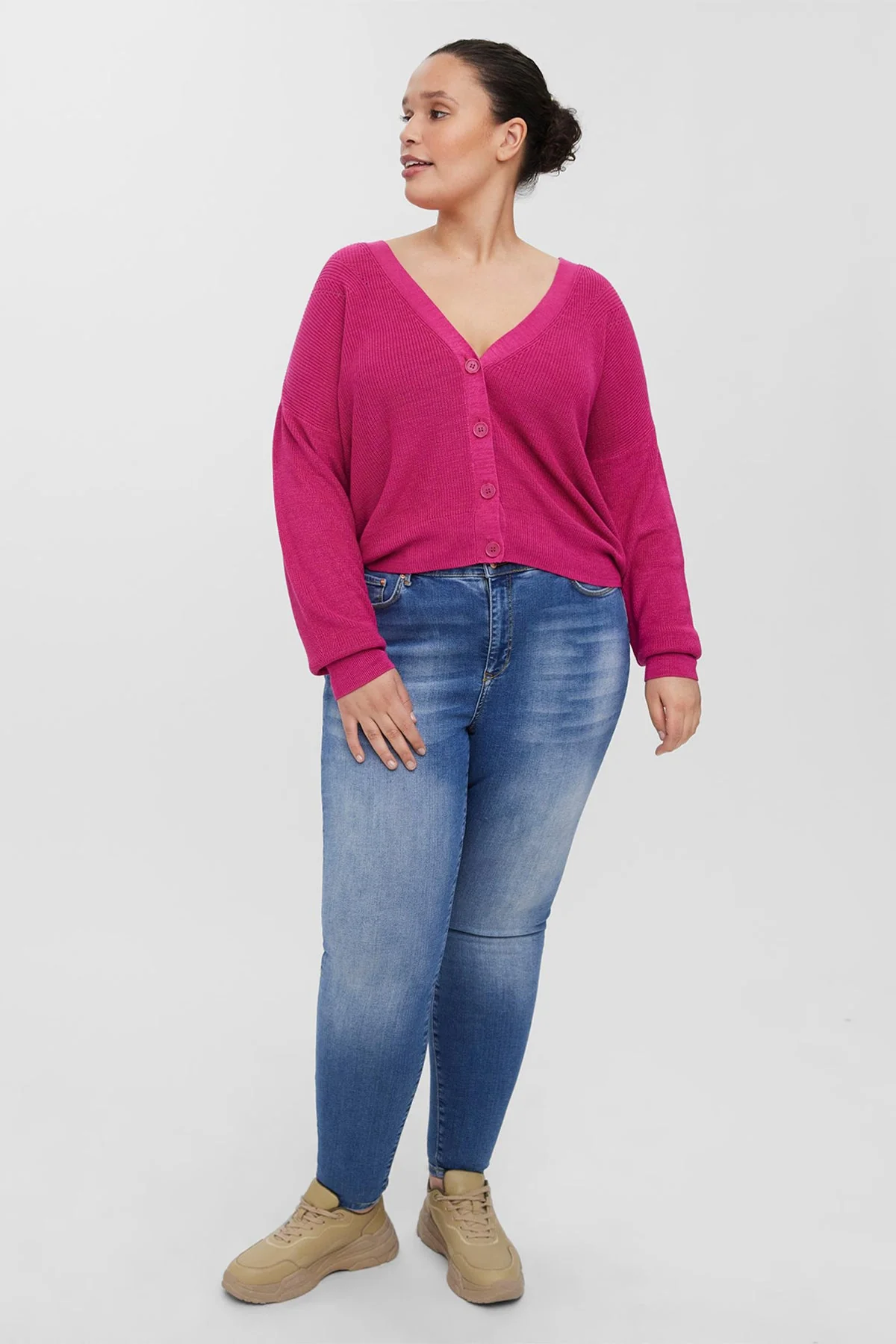 Curve - Tulex Cardigan in Berry