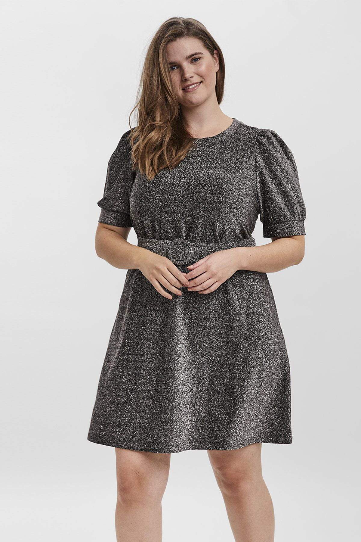 Curve - Katie Short Sleeve Dress in Black