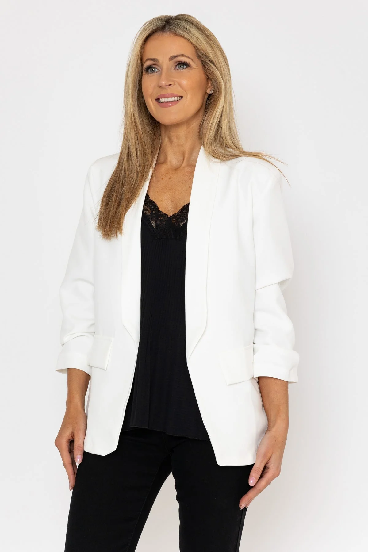 Classic Blazer in Ecru