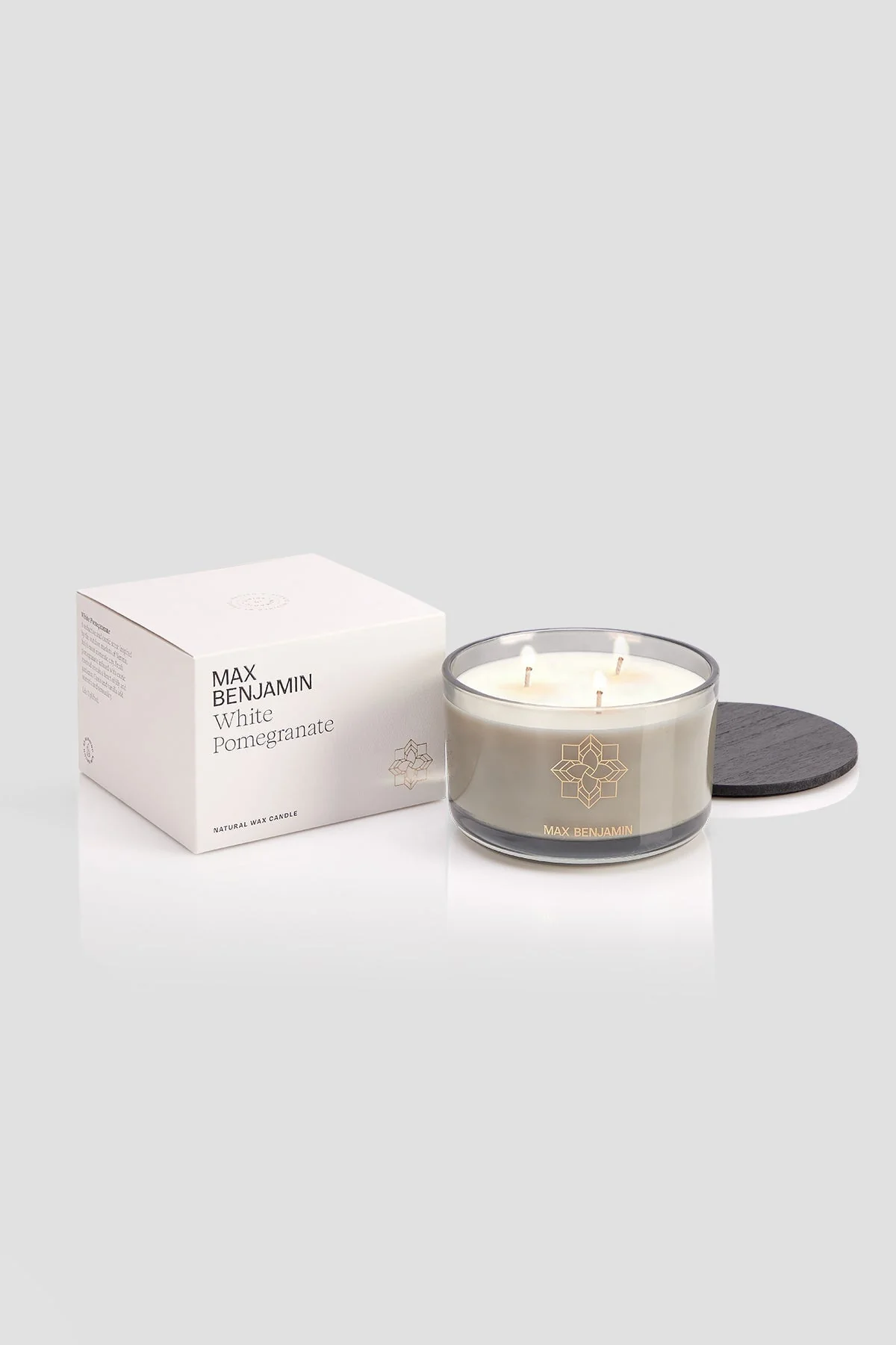White Pomegranate 3 Wick Luxury Candle