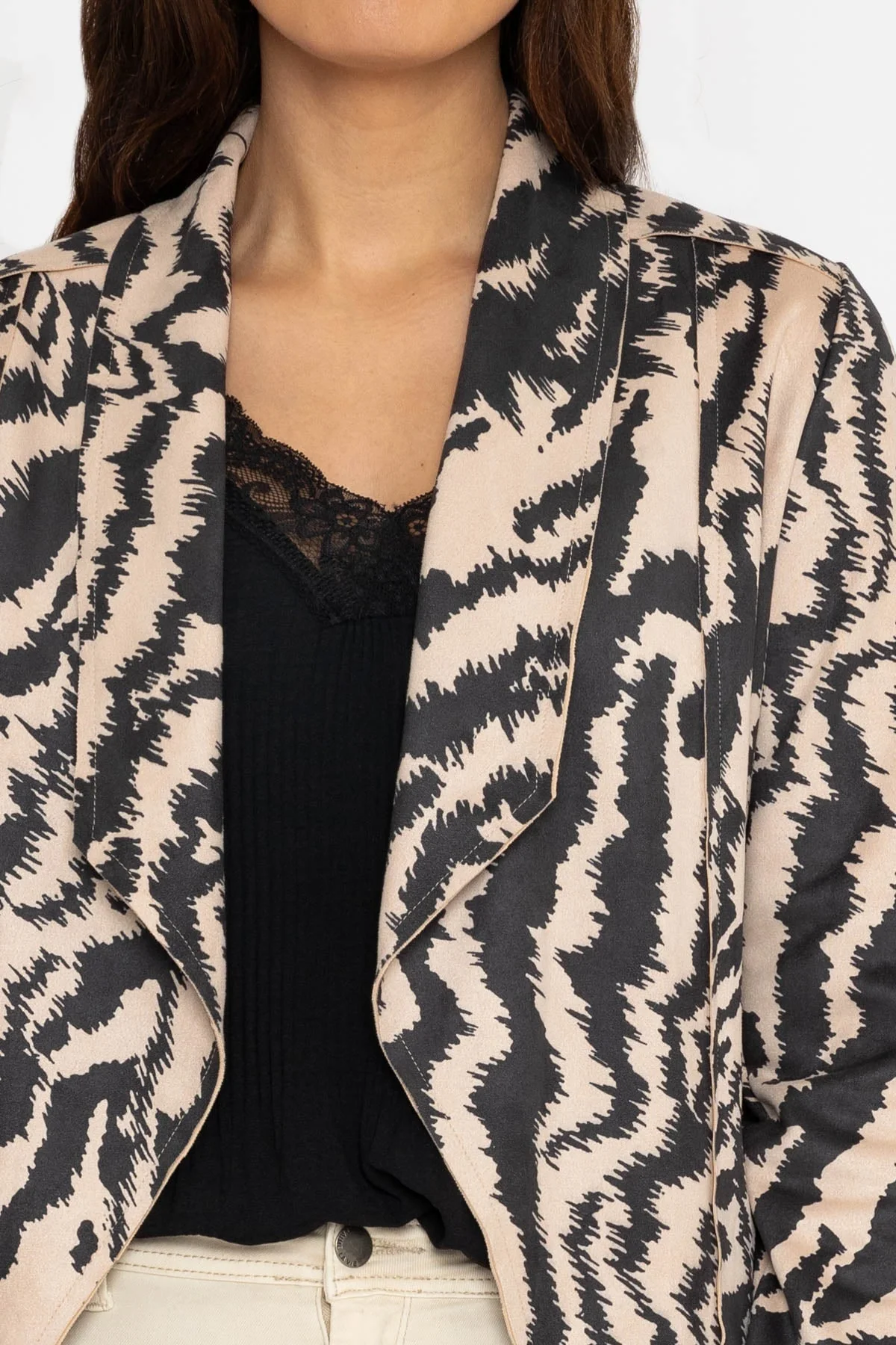 Animal Print Suede Jacket
