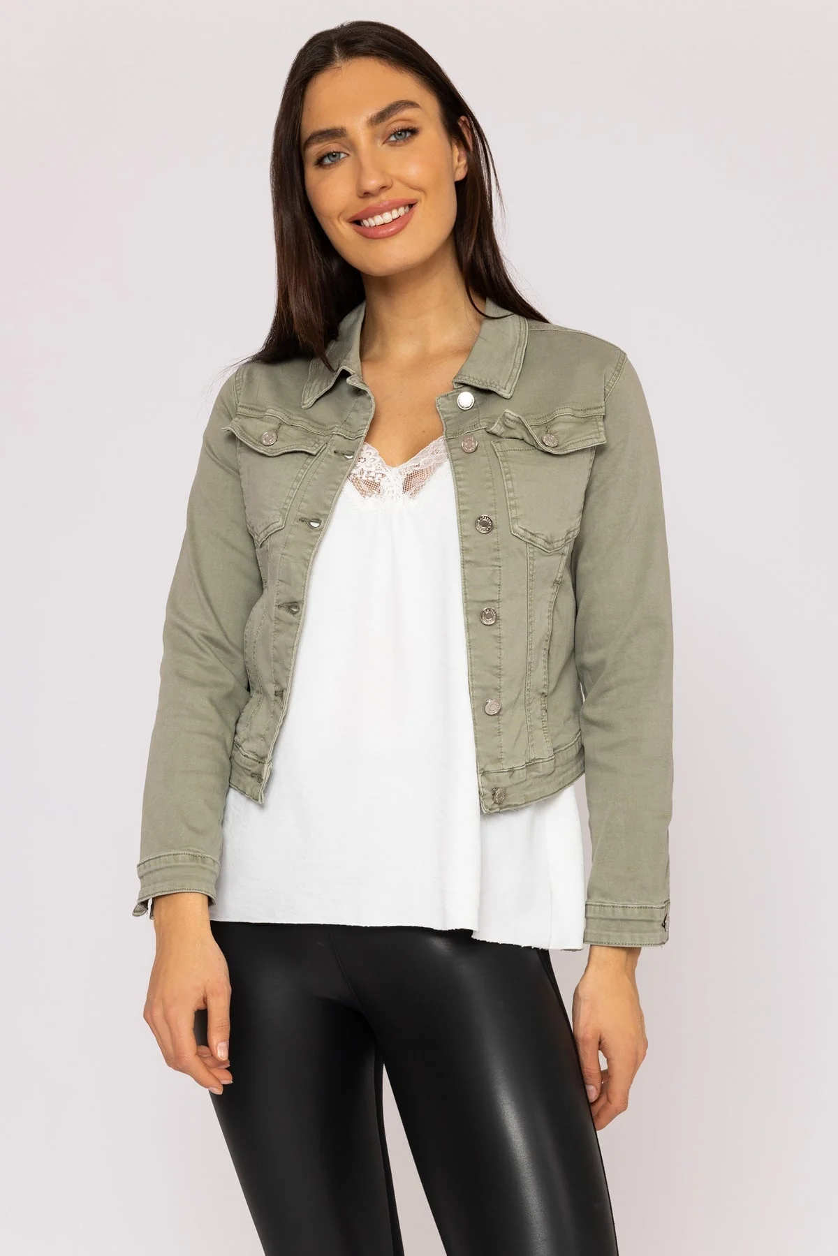 Denim Jacket in Sage