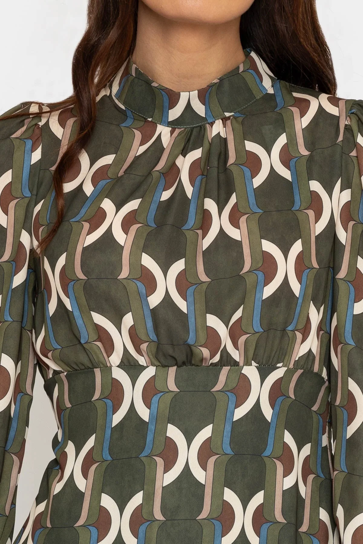 Nadia Mini Dress in Khaki