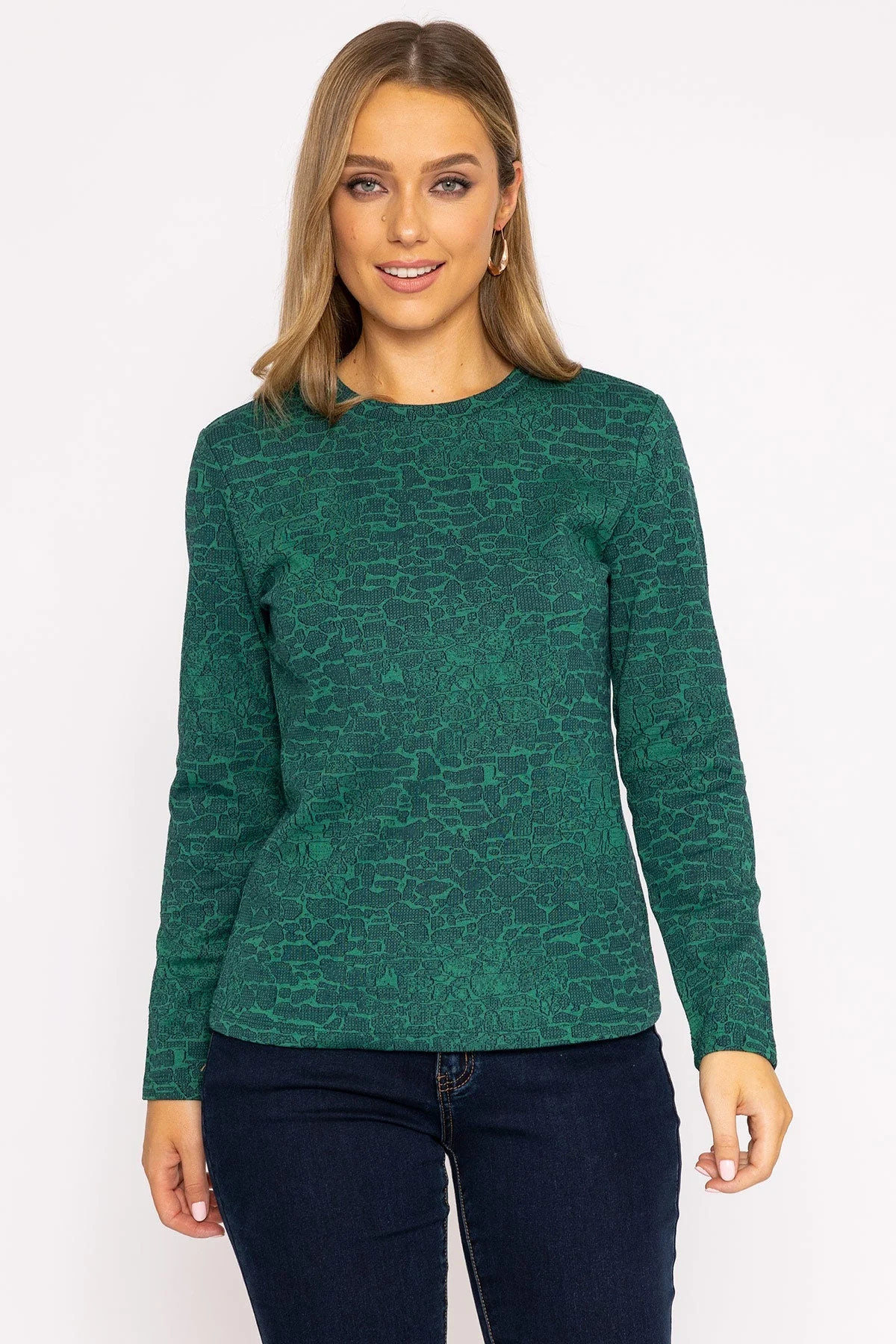 Marble Crew Neck in Green