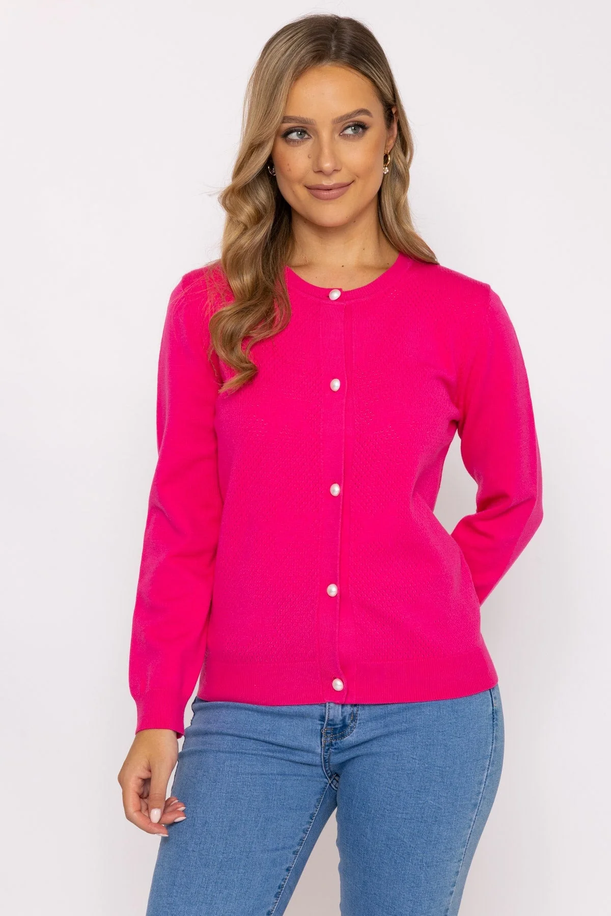 Heart Cardigan in Pink