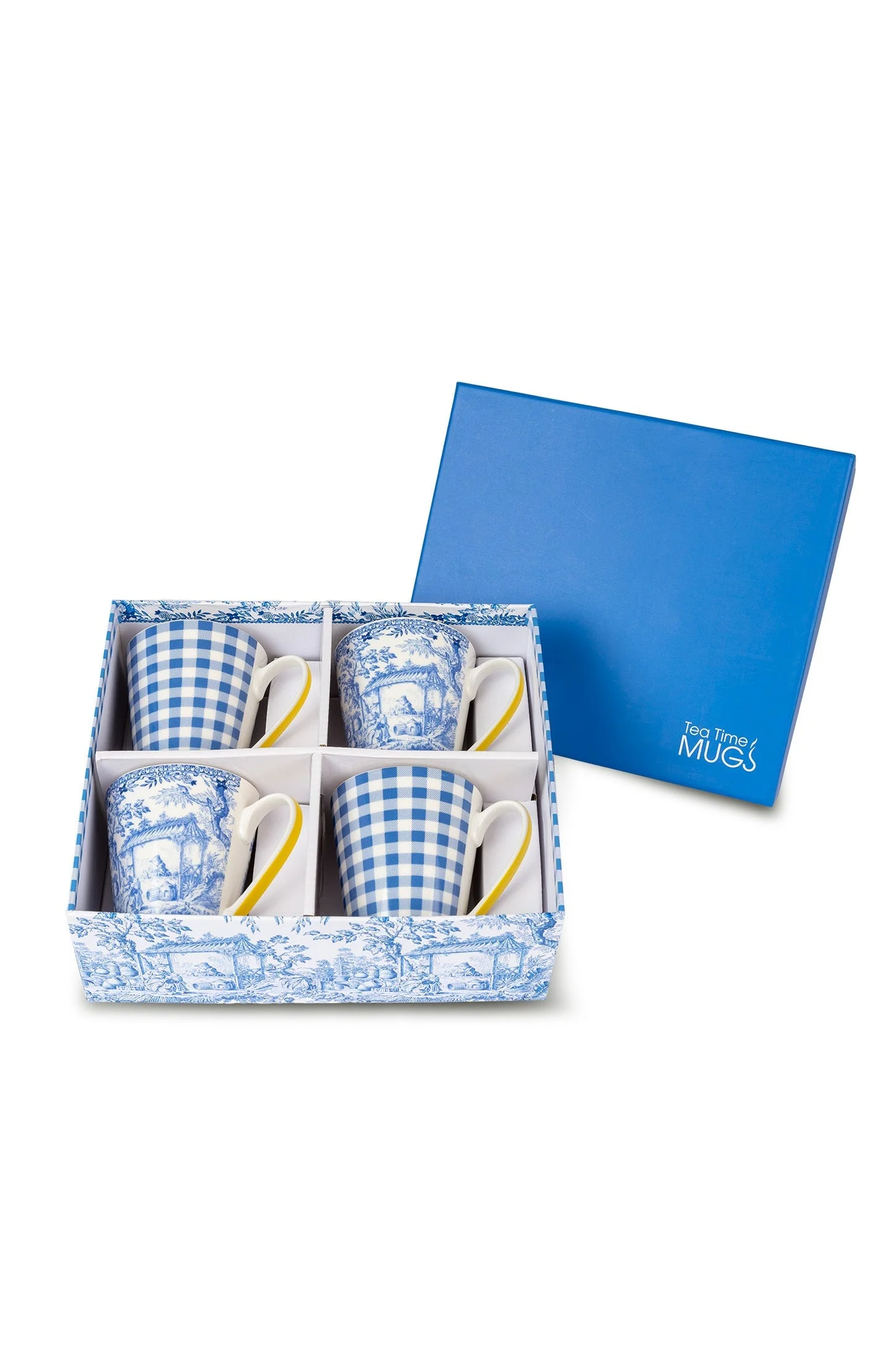 Set Of 4 French Mugs