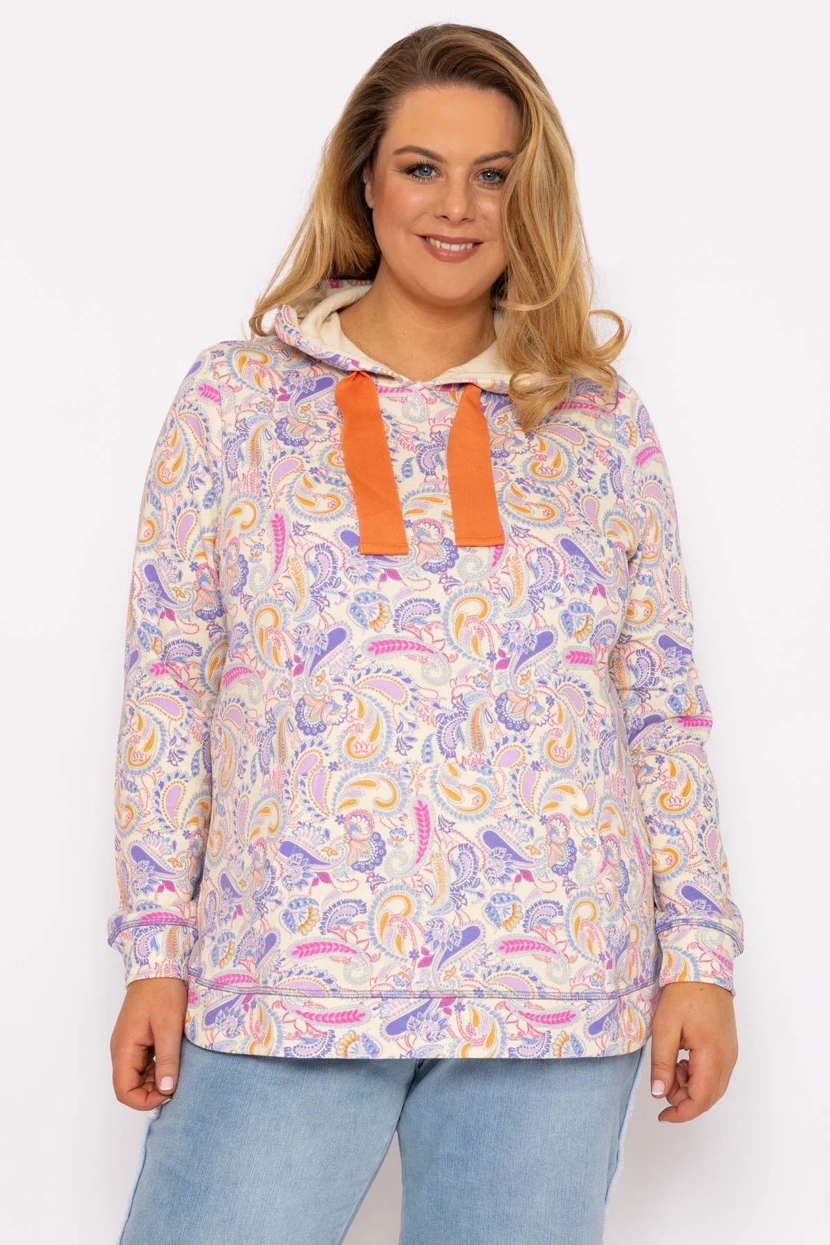 Paisley Print Hoodie in Multi