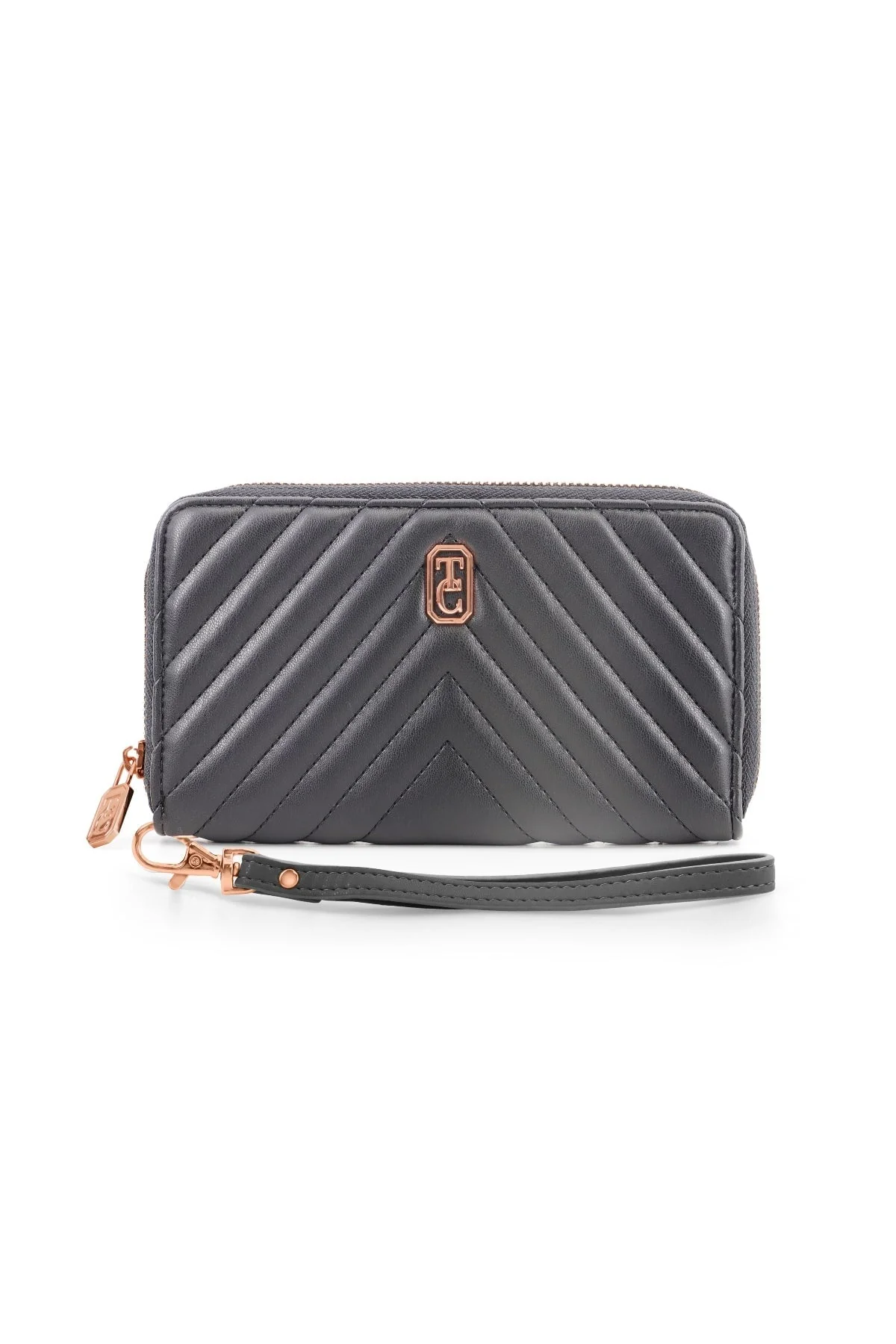 Bordeaux Quilted Wallet in Black