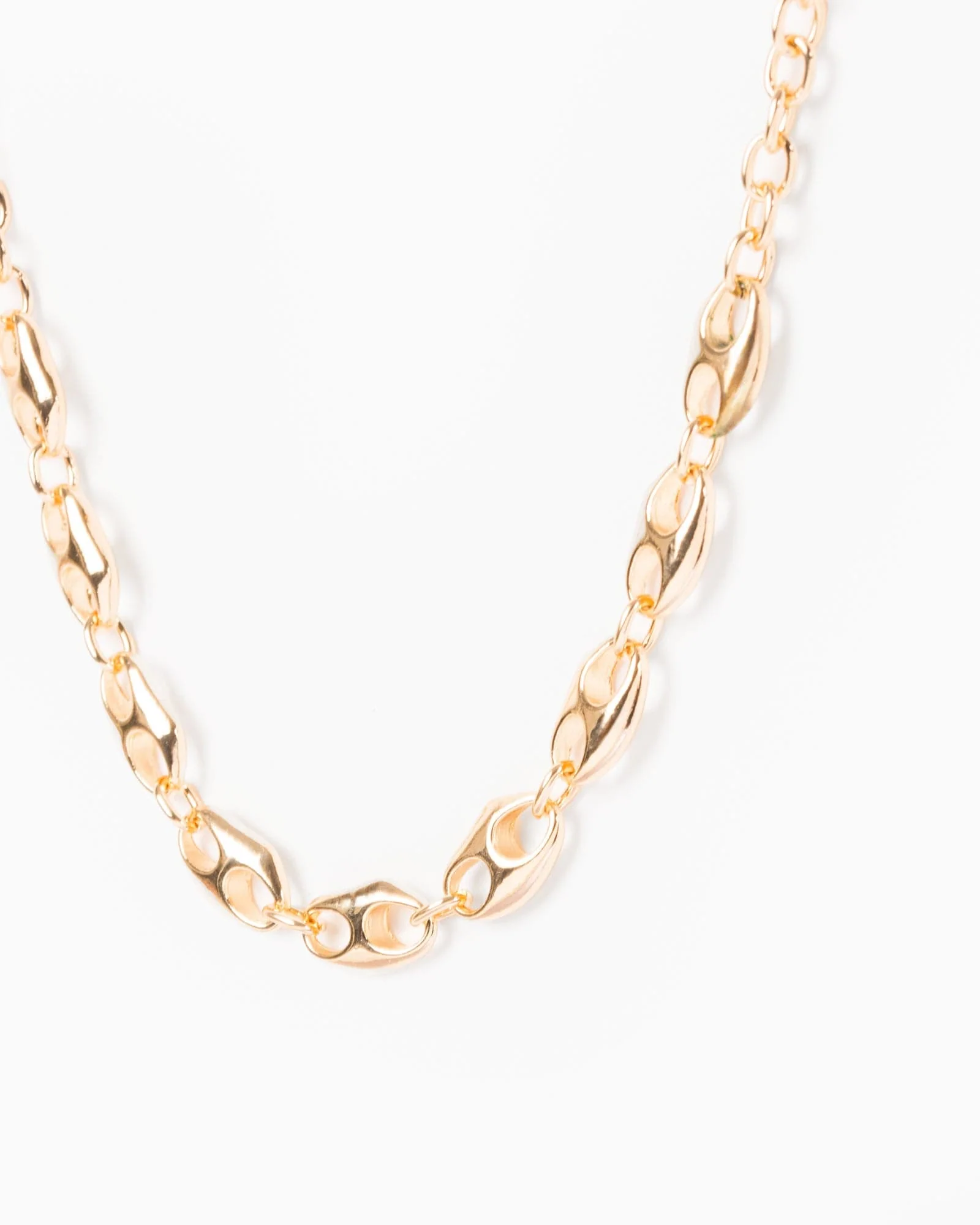 Gold Bike Chain Statement Necklace