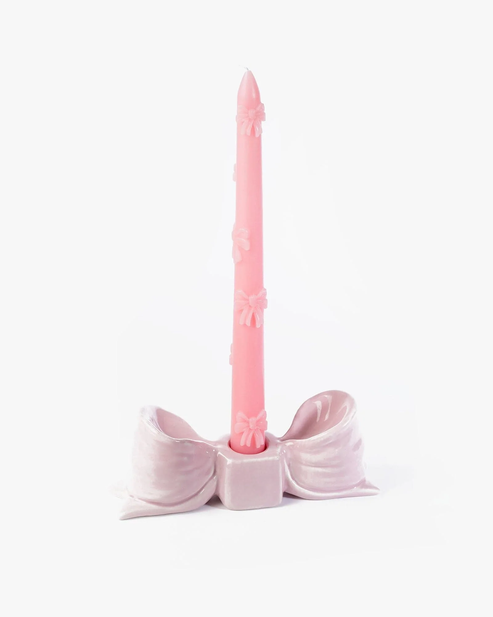 Pink Bow Candle Holder