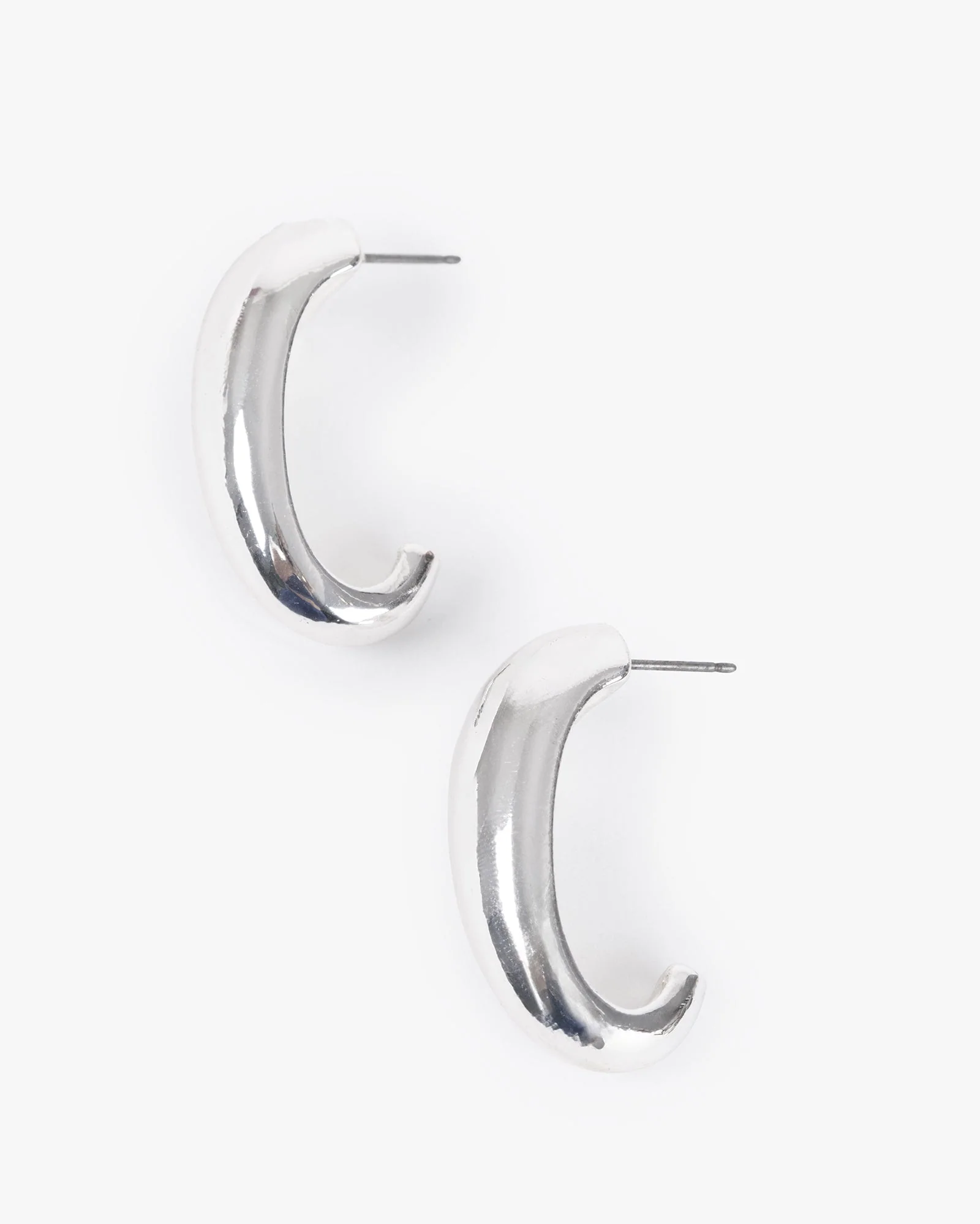 Silver Bubble Hoop Earrings