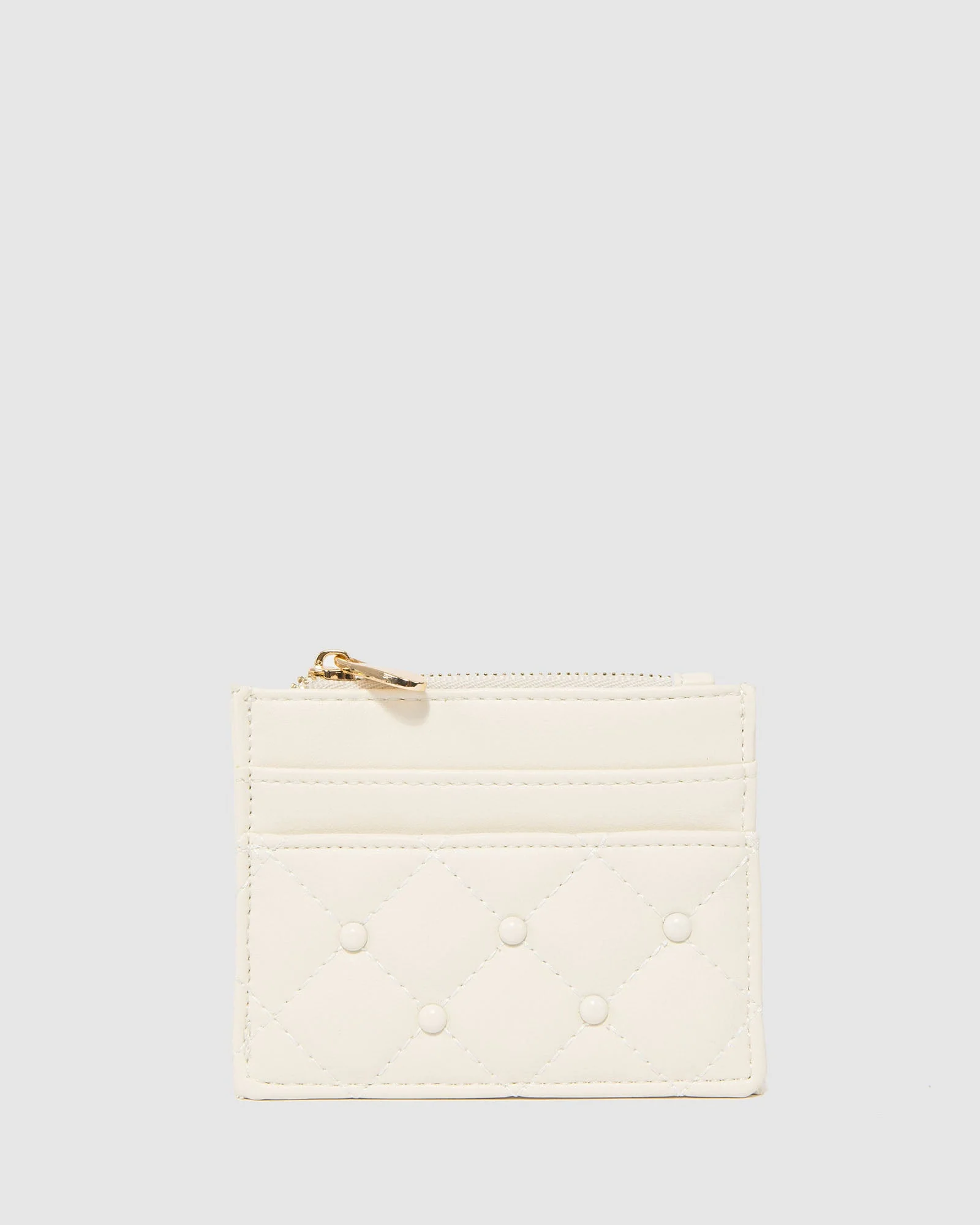 Ivory Chiara Quilt Card Purse