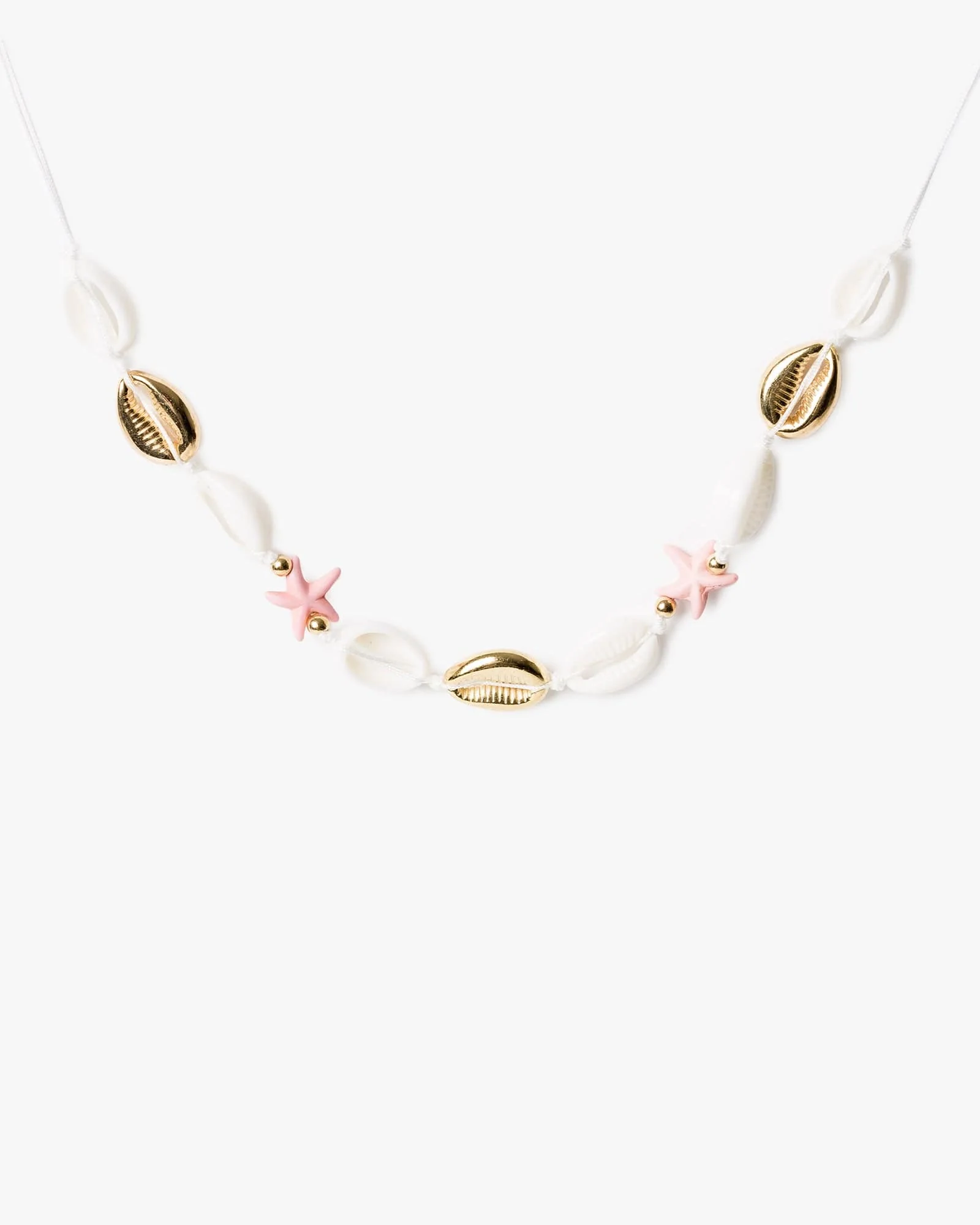 Multi Colour Beach Charm Rope Necklace