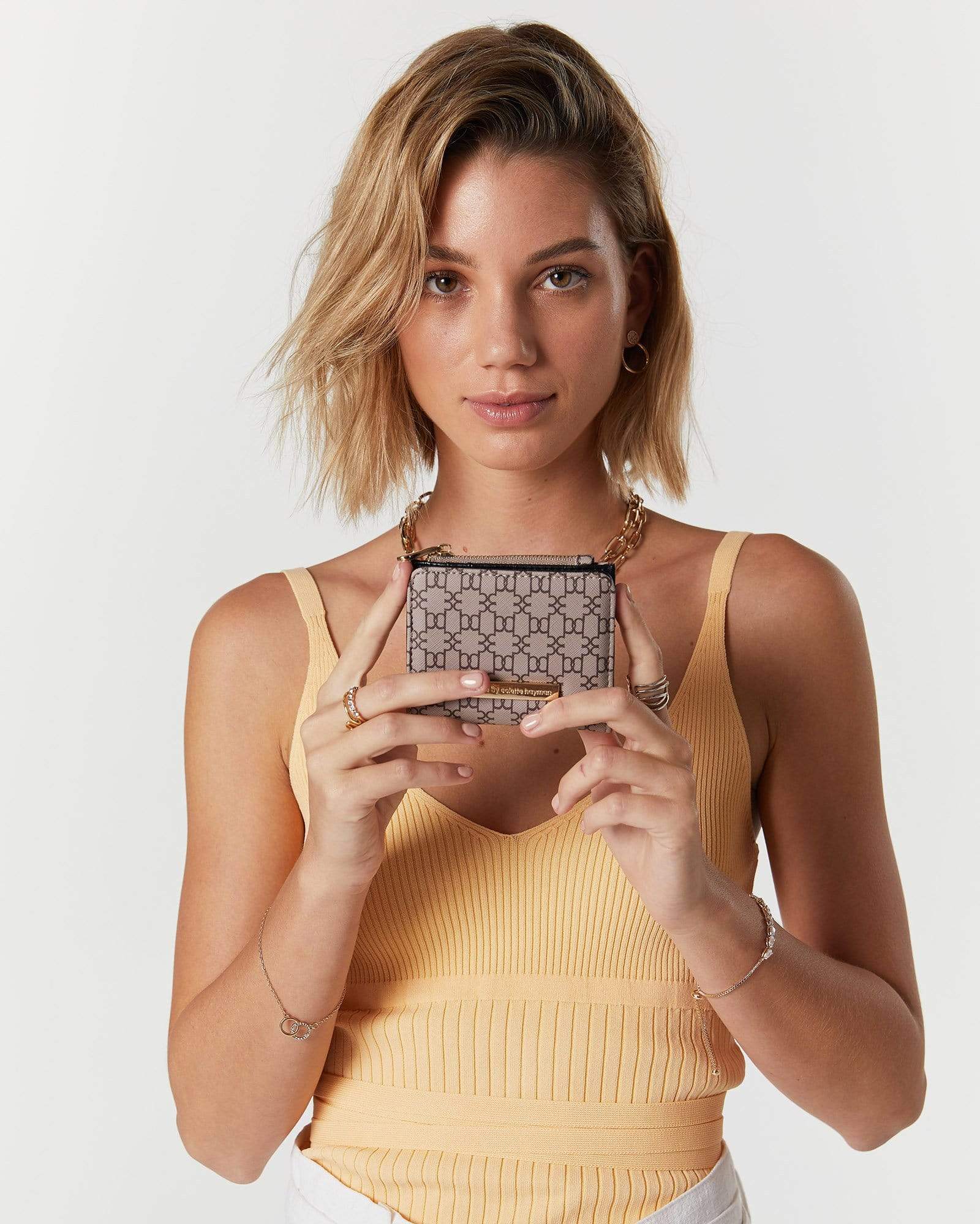 Taupe Monogram Han Mini Wallet