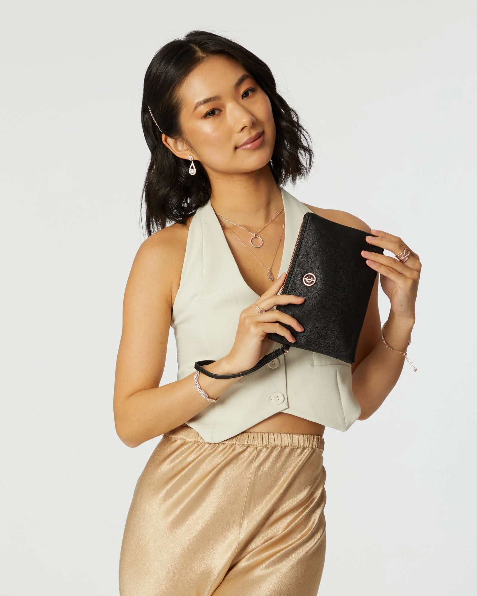 Ellie Black Wristlet Purse