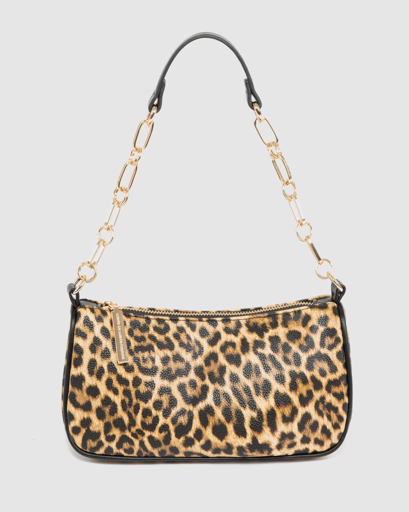 Leopard Print Milena Baguette Bag