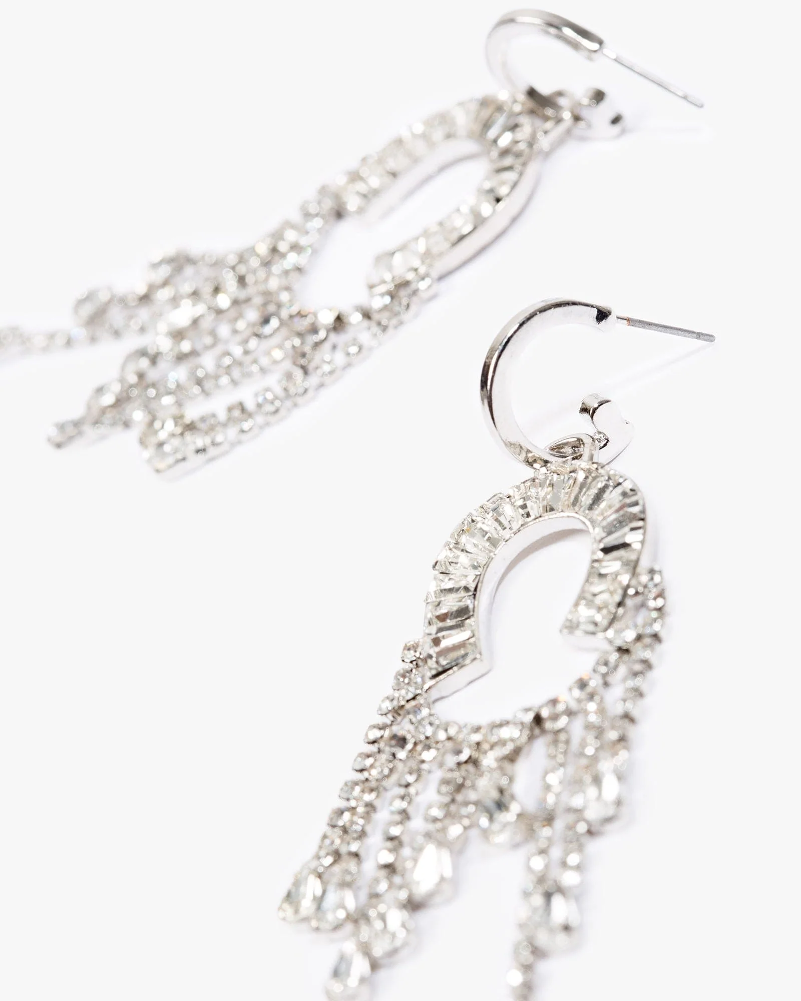 Crystal Horseshoe Drop Earrings