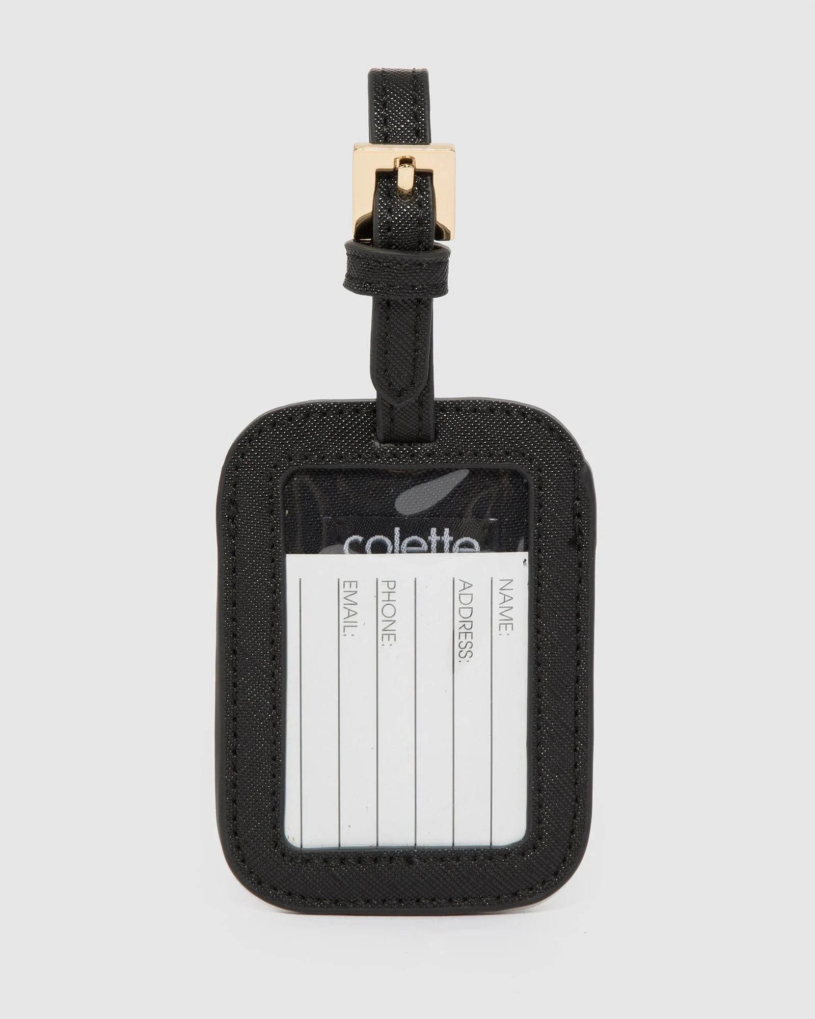 Black Sloan Charm Luggage Tag