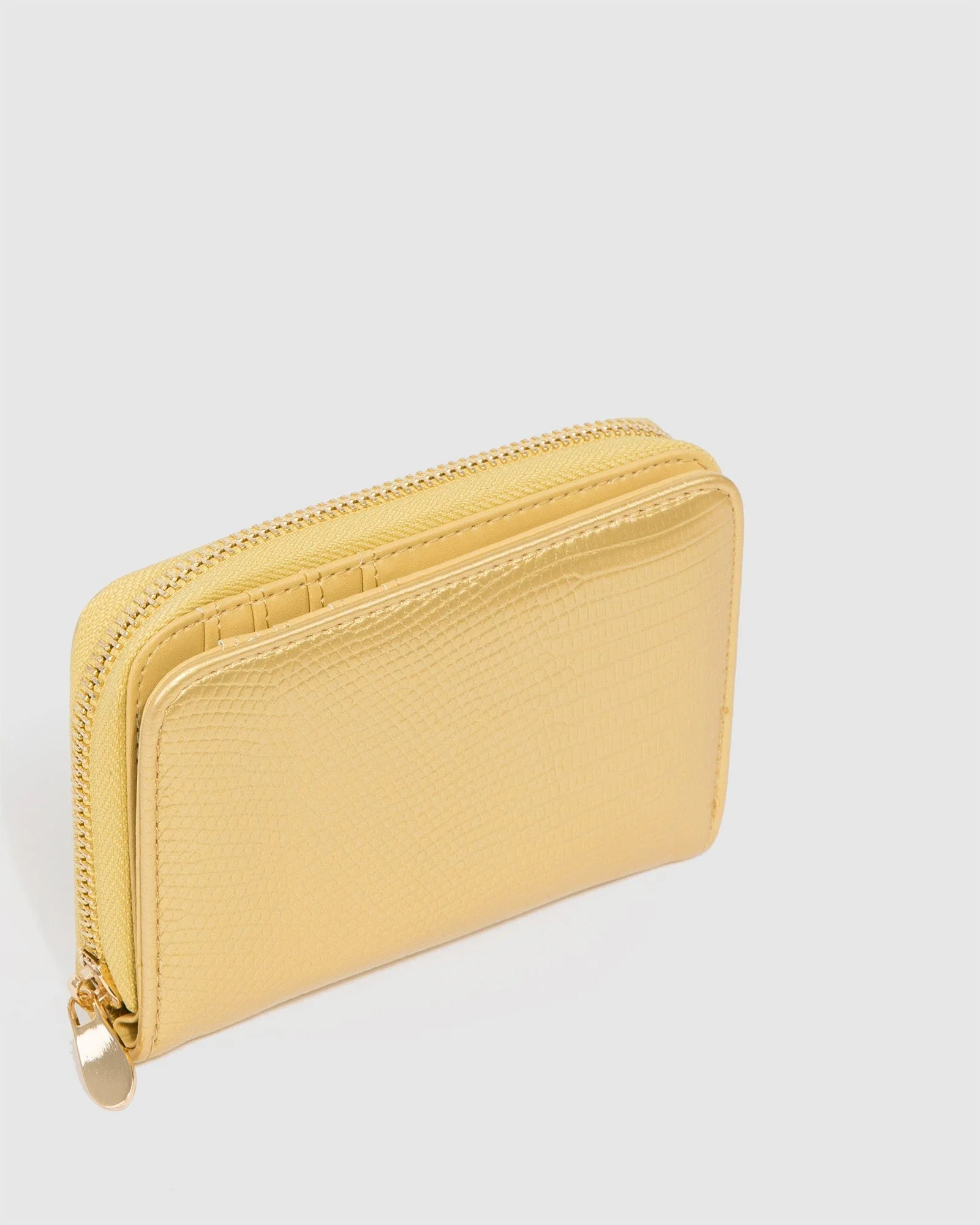 Gold Tiana Snake Textured Wallet