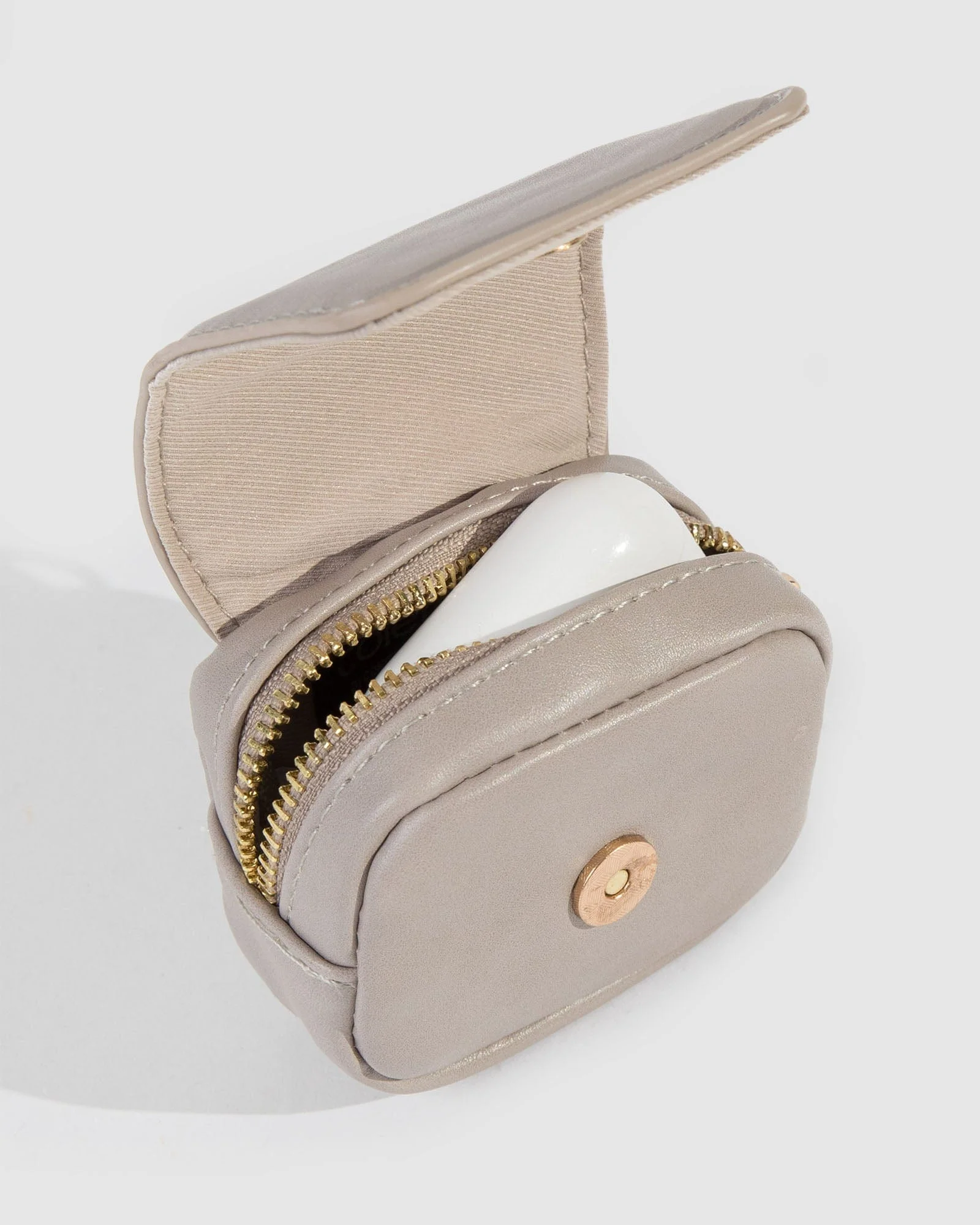 Taupe Della Keyring Pouch