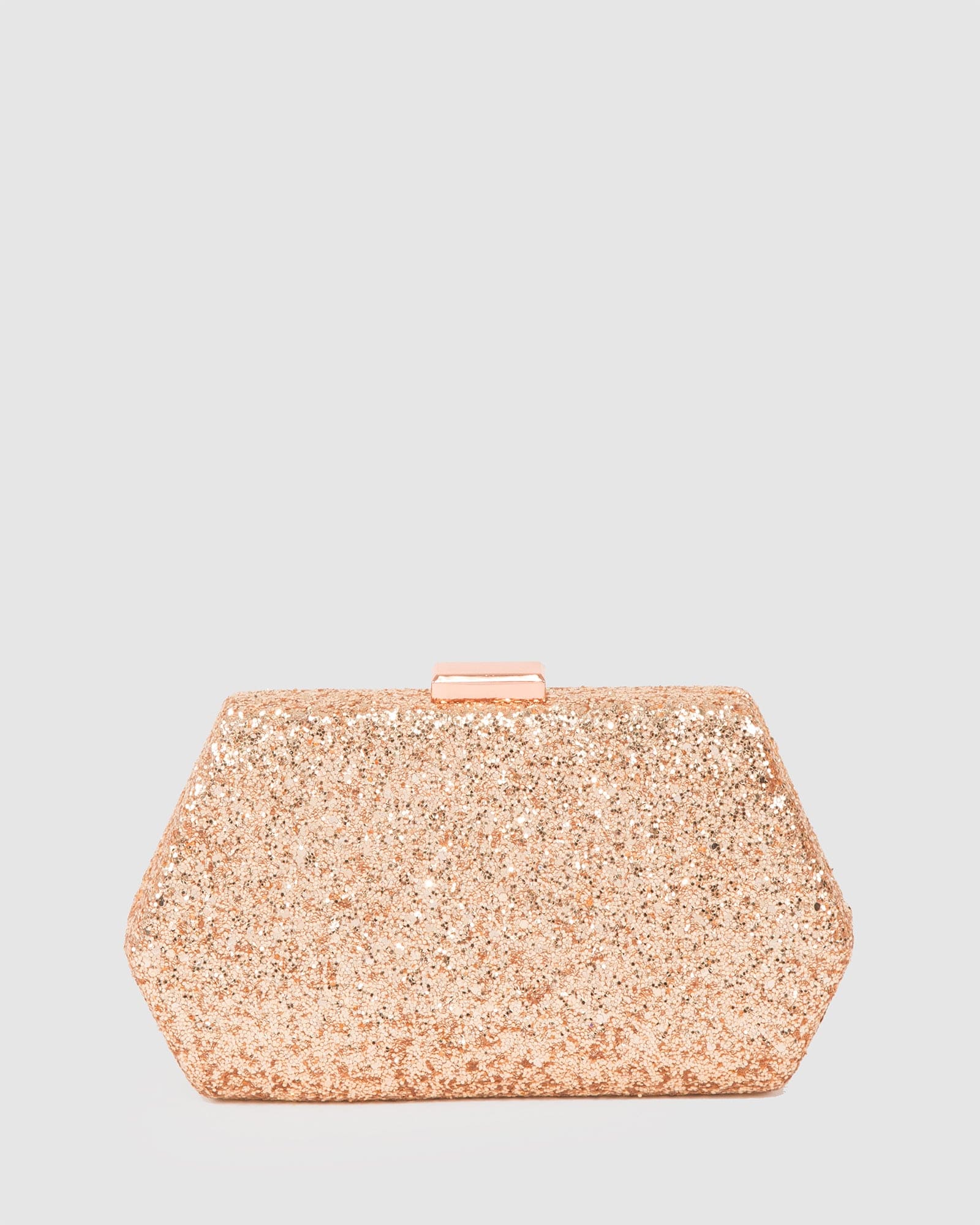 Rose Gold Mya Hardcase Clutch Bag