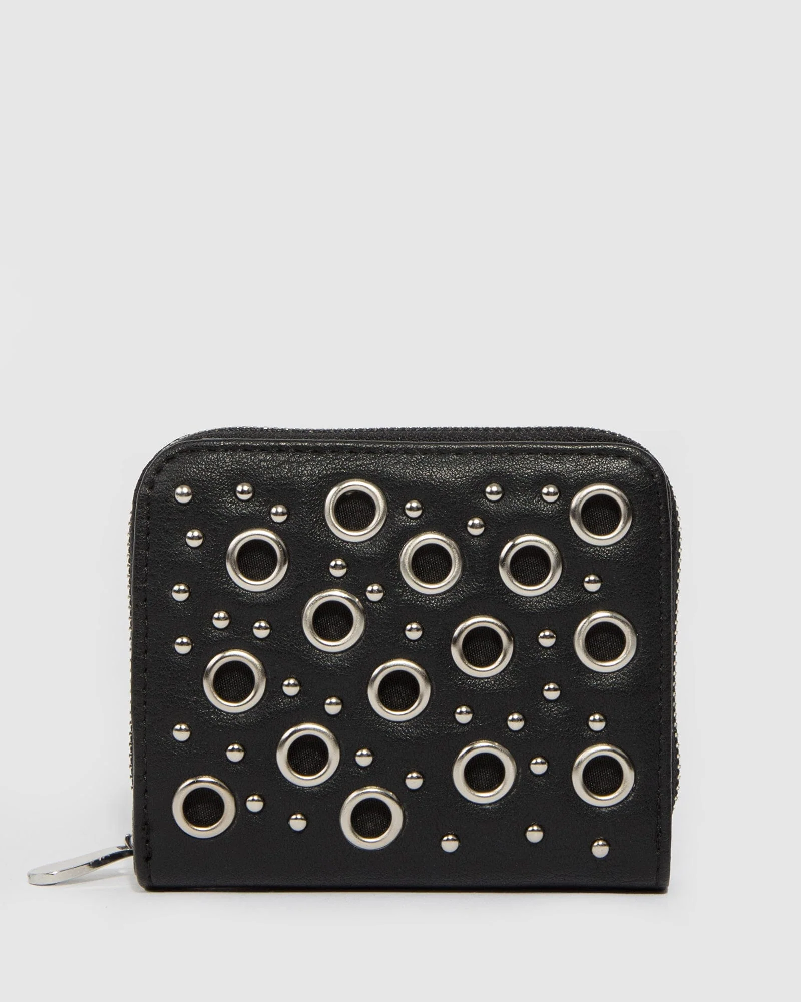 Black Gigi Eyelet Mini Wallet