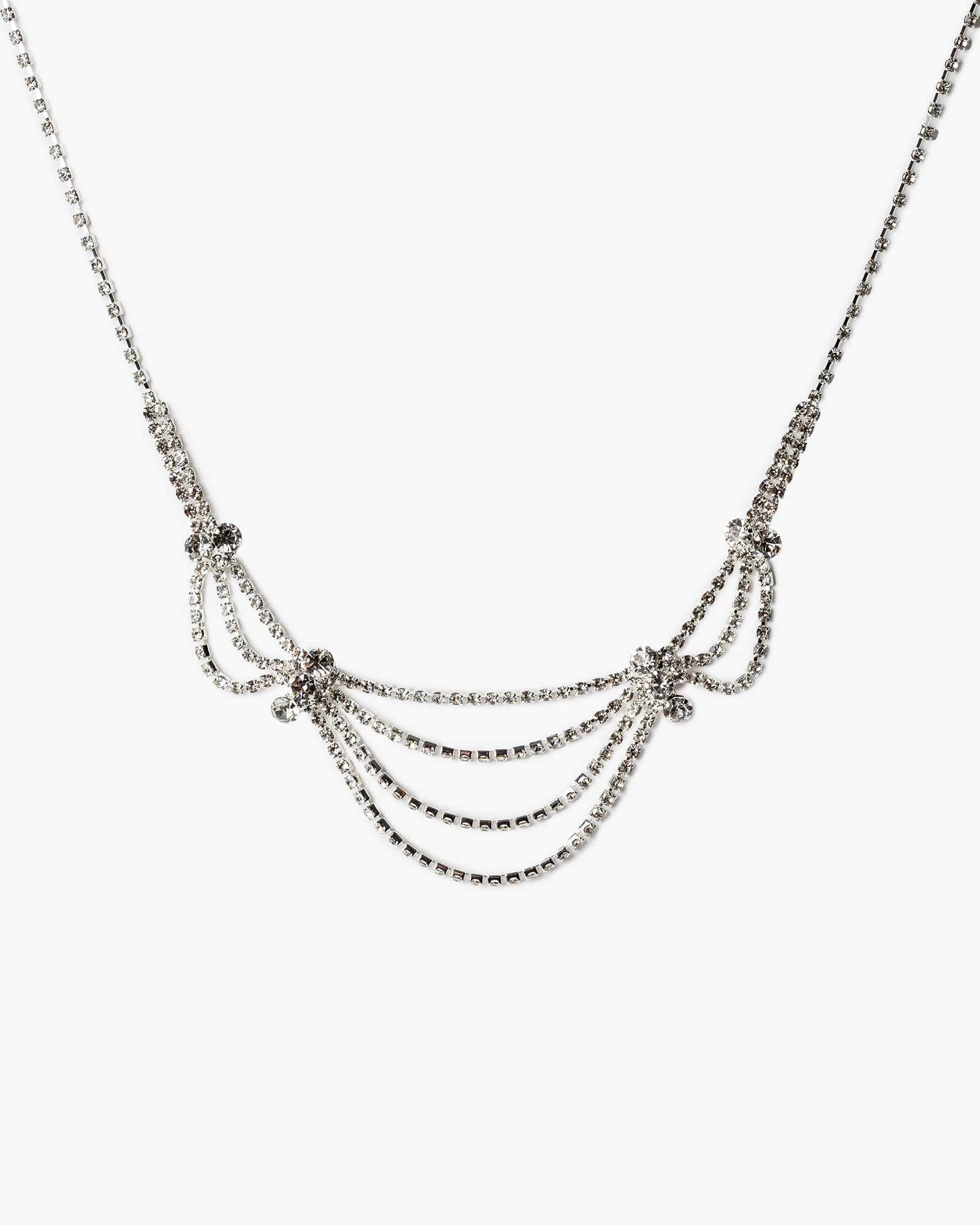 Crystal Curtain Detail Necklace