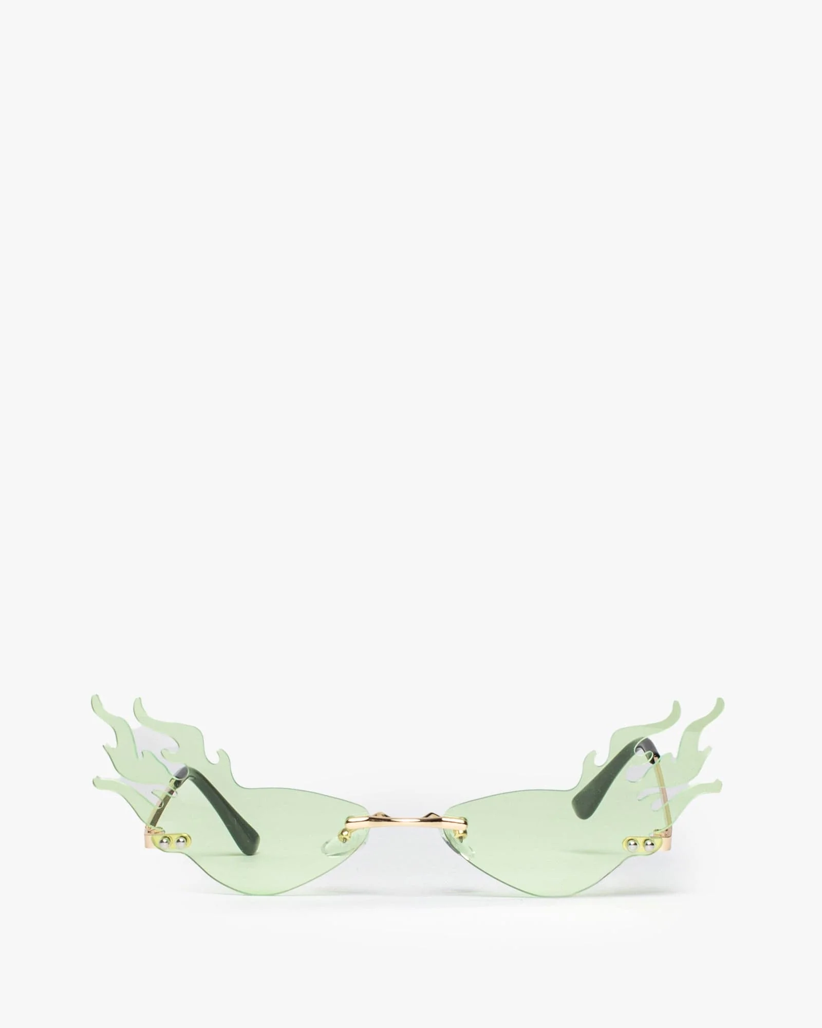 Green Cool Flame Look Sunglasses