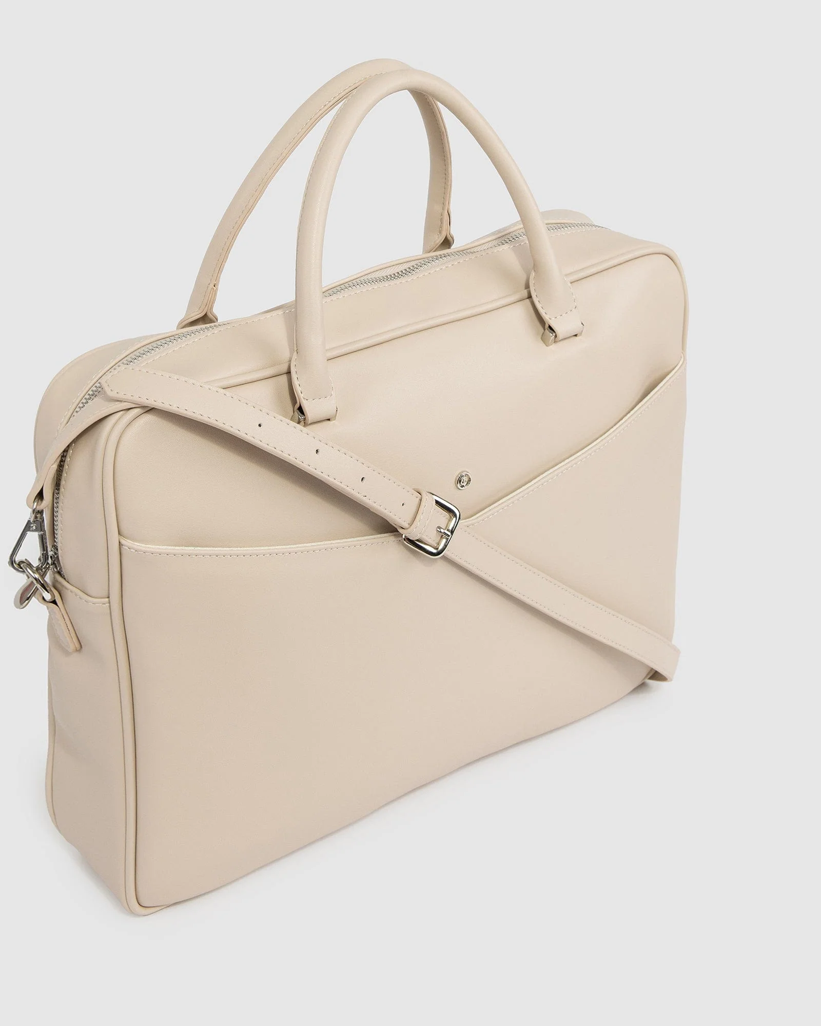 Natural Jessica Handle Laptop Case