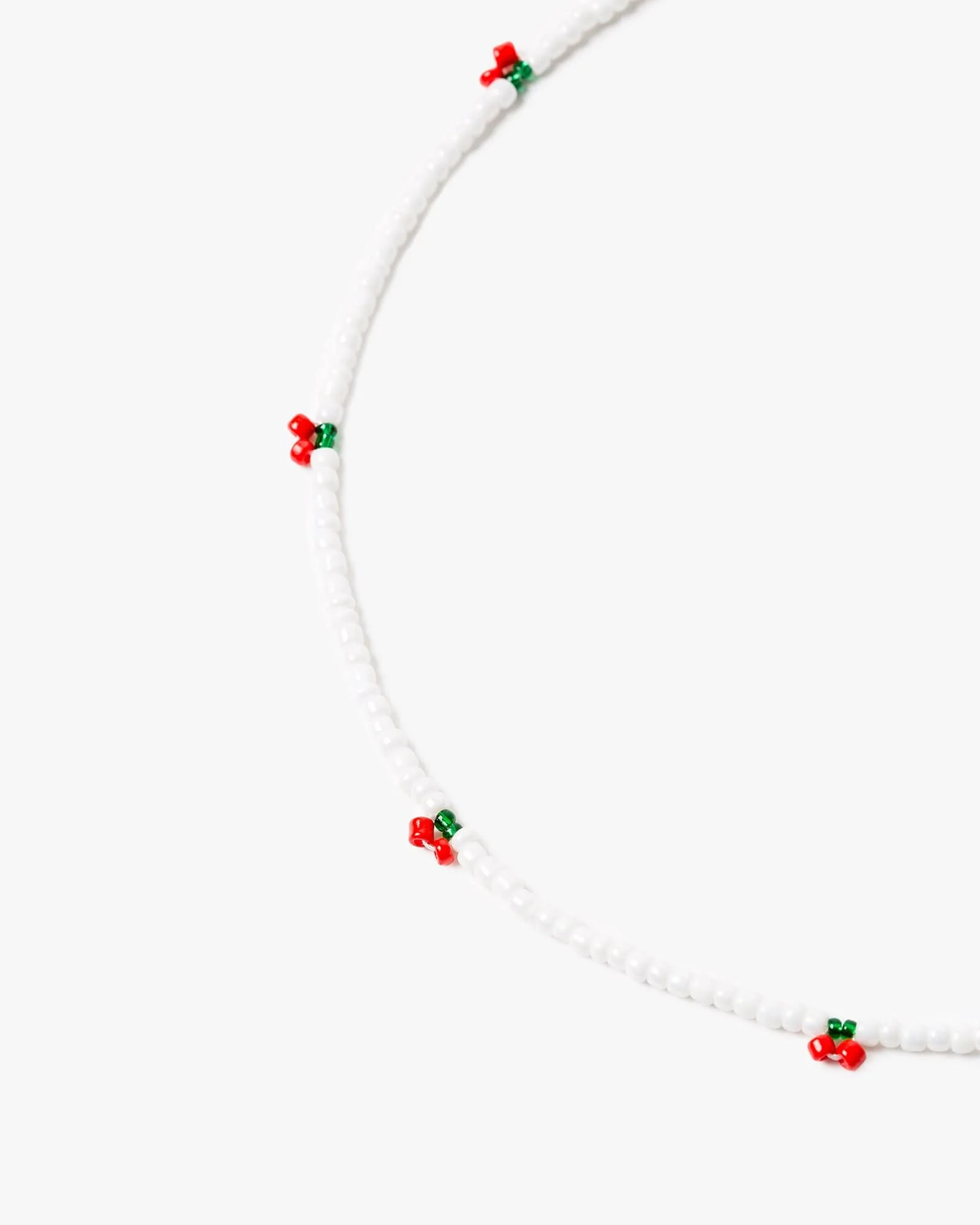 Multi Colour Cherry Detail Beaded Necklace