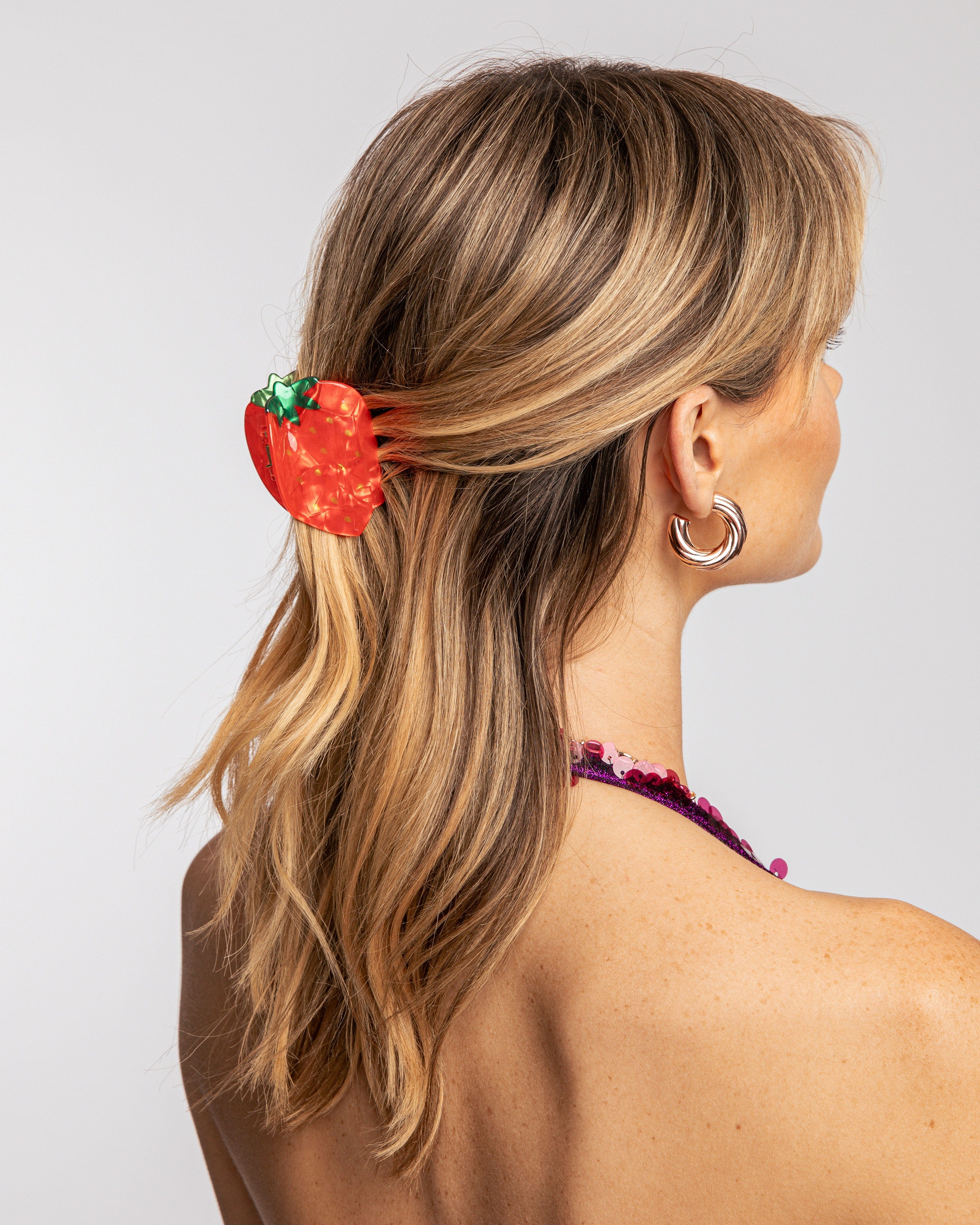 Multi Colour Strawberry Claw Clip