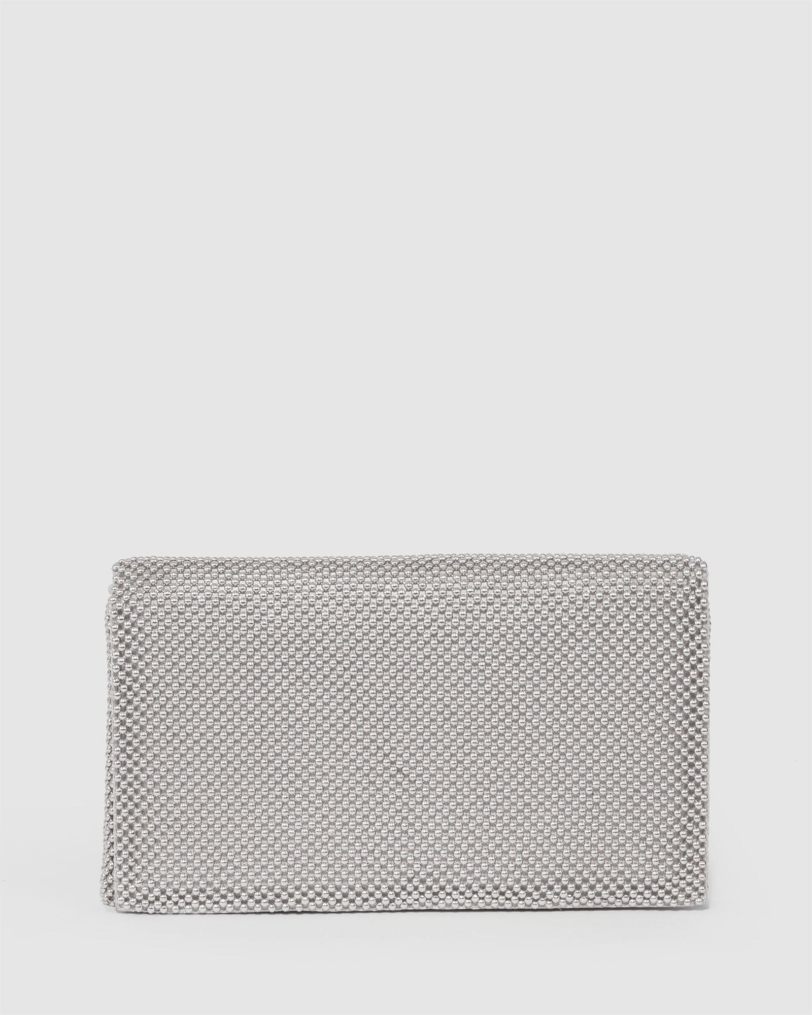 Silver Audrina Clutch Bag