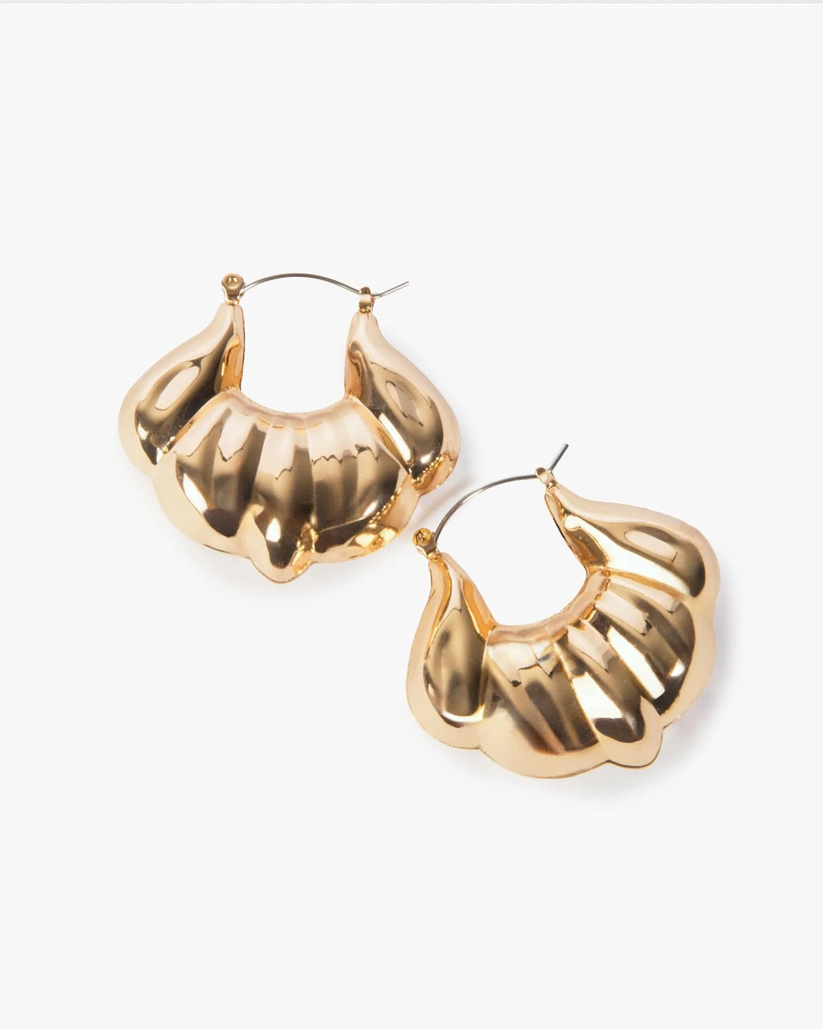 Gold Textured Mini Hoop Earrings