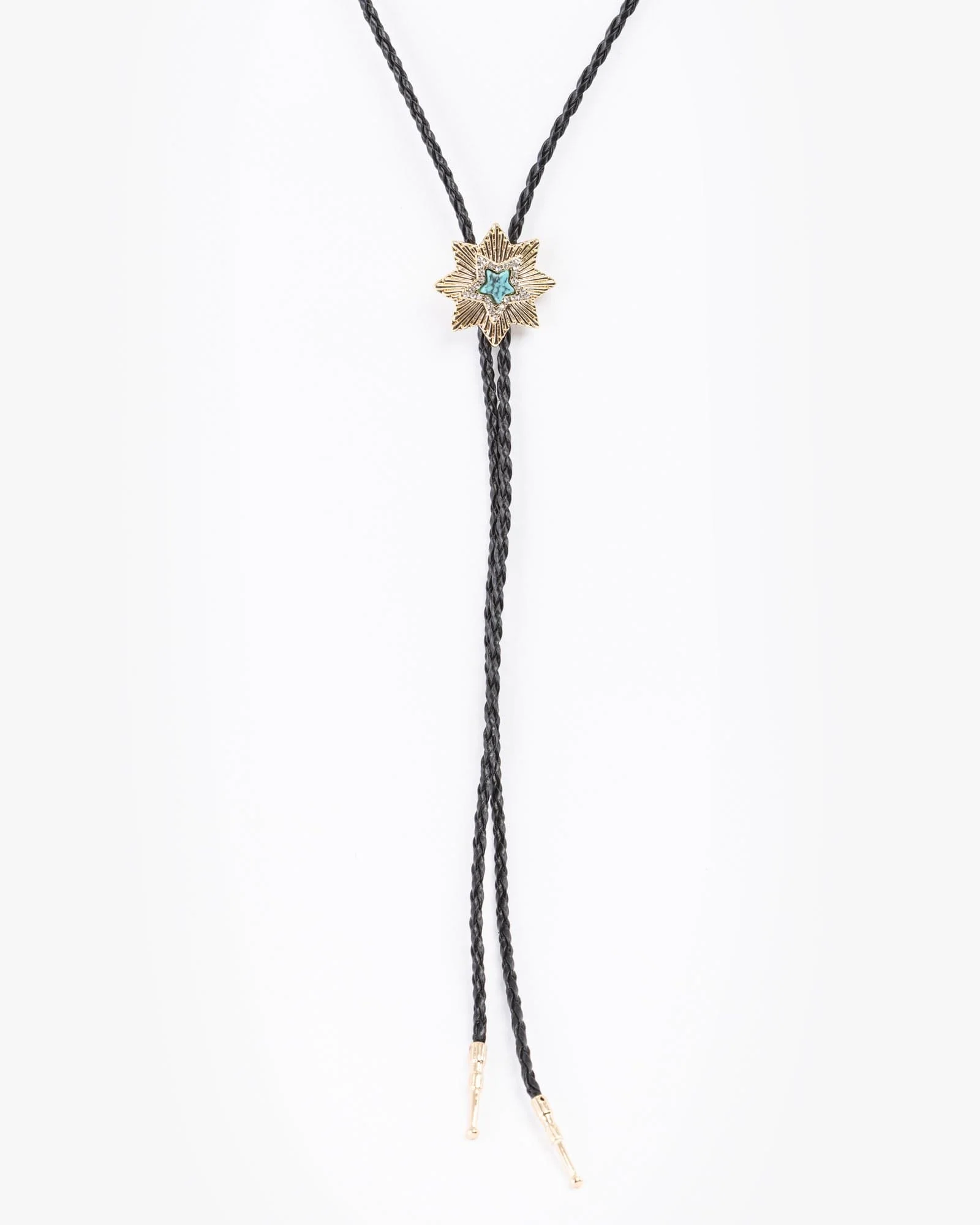 Multi Colour Star Pendant Cord Lariat Necklace
