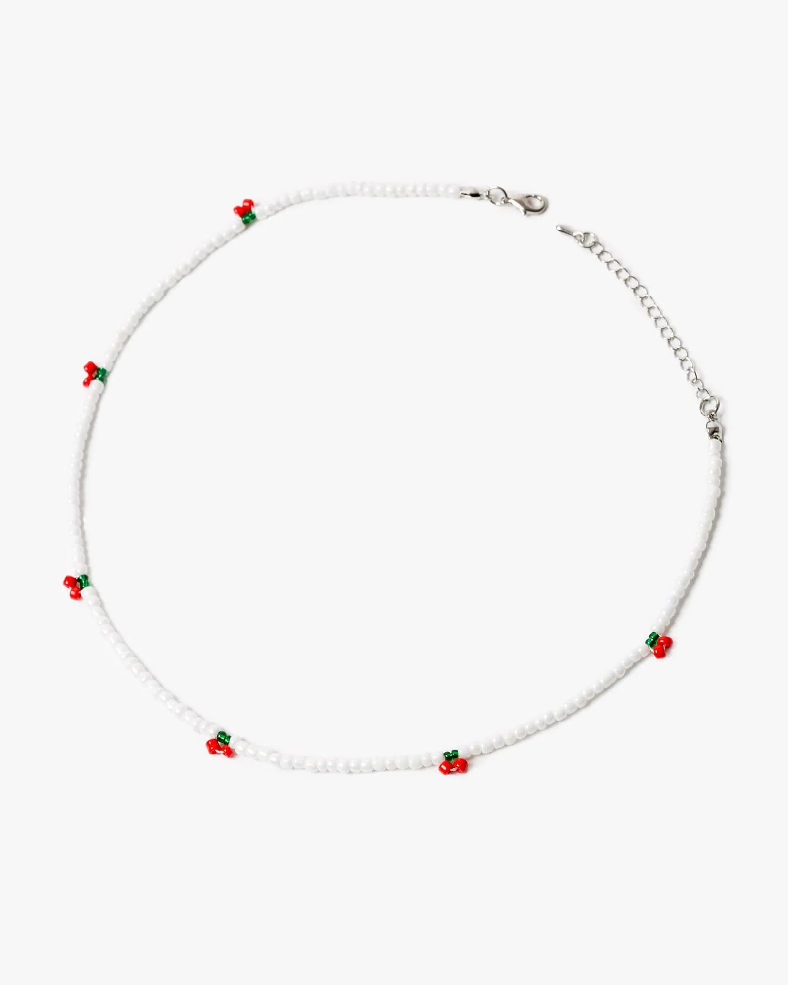 Multi Colour Cherry Detail Beaded Necklace
