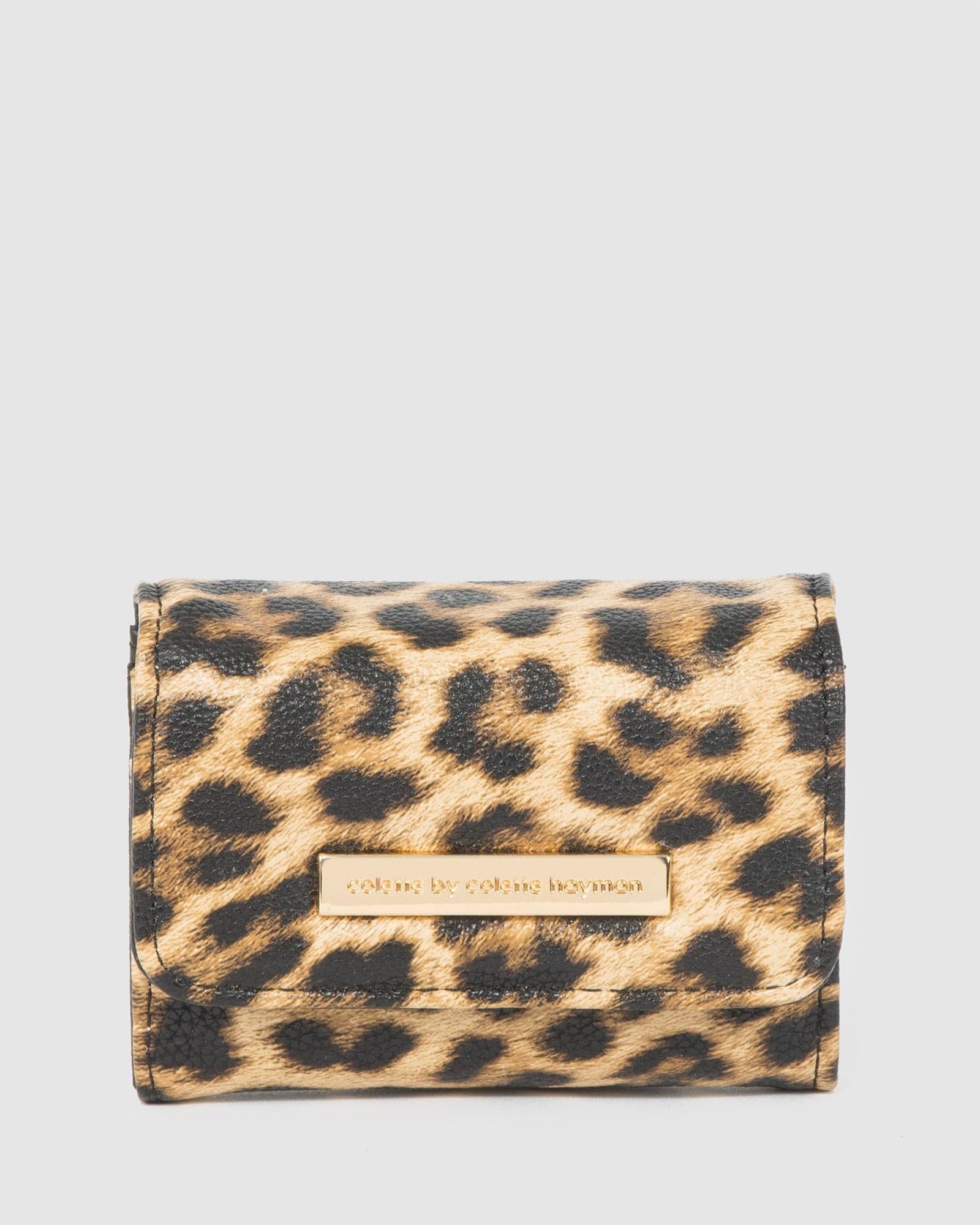 Leopard Print Beth Small Logo Purse