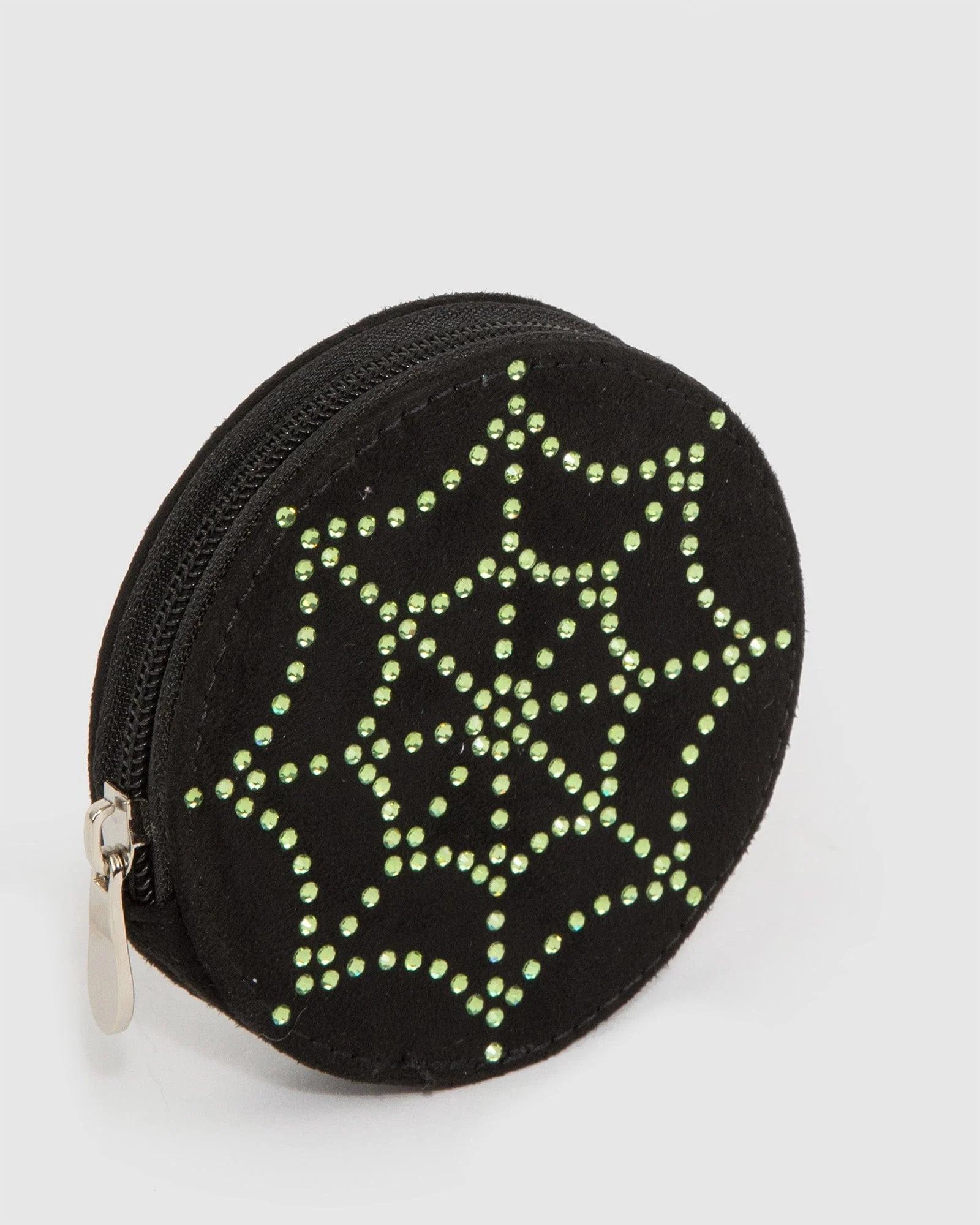 Black Web Round Coin Purse