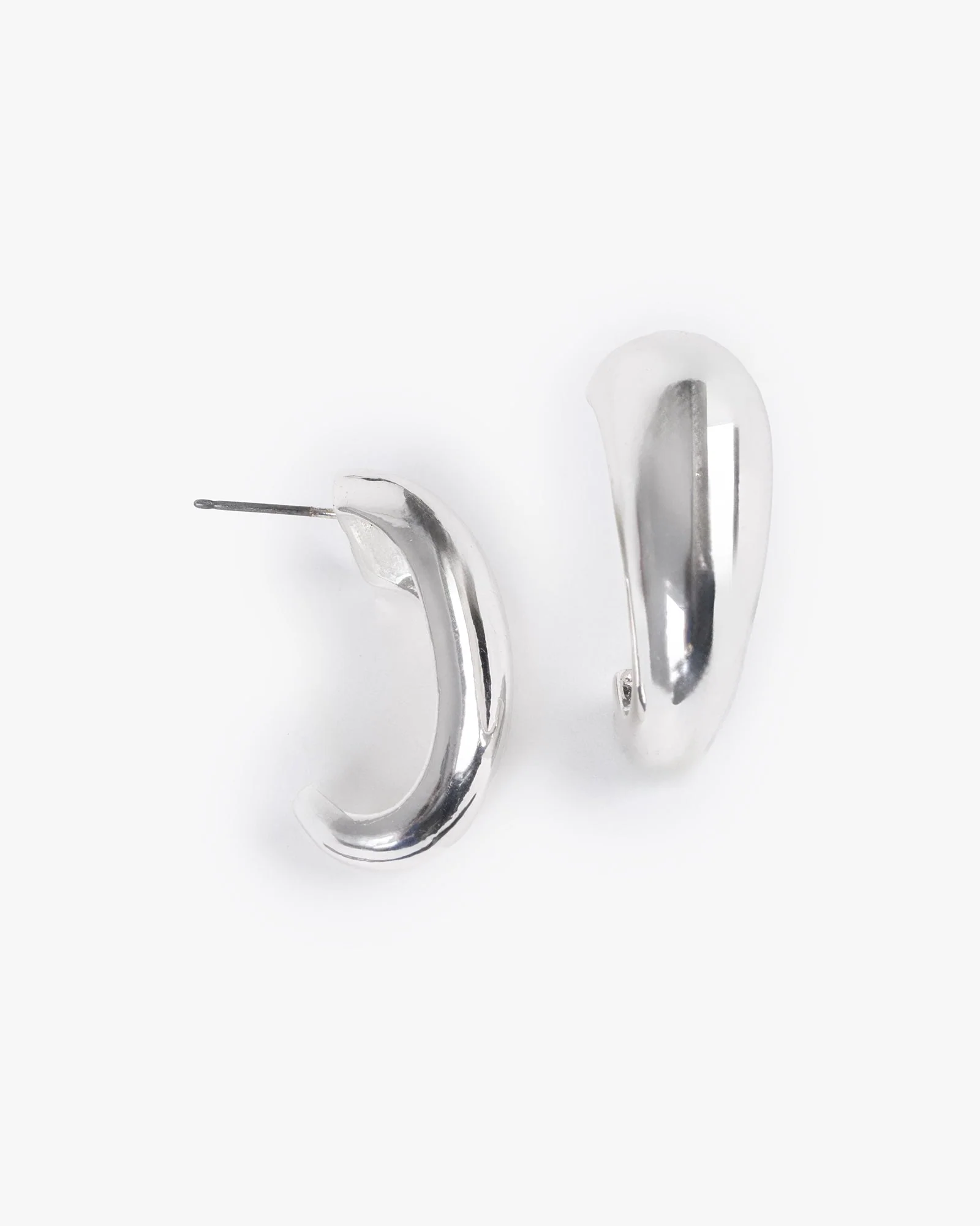 Silver Bubble Hoop Earrings