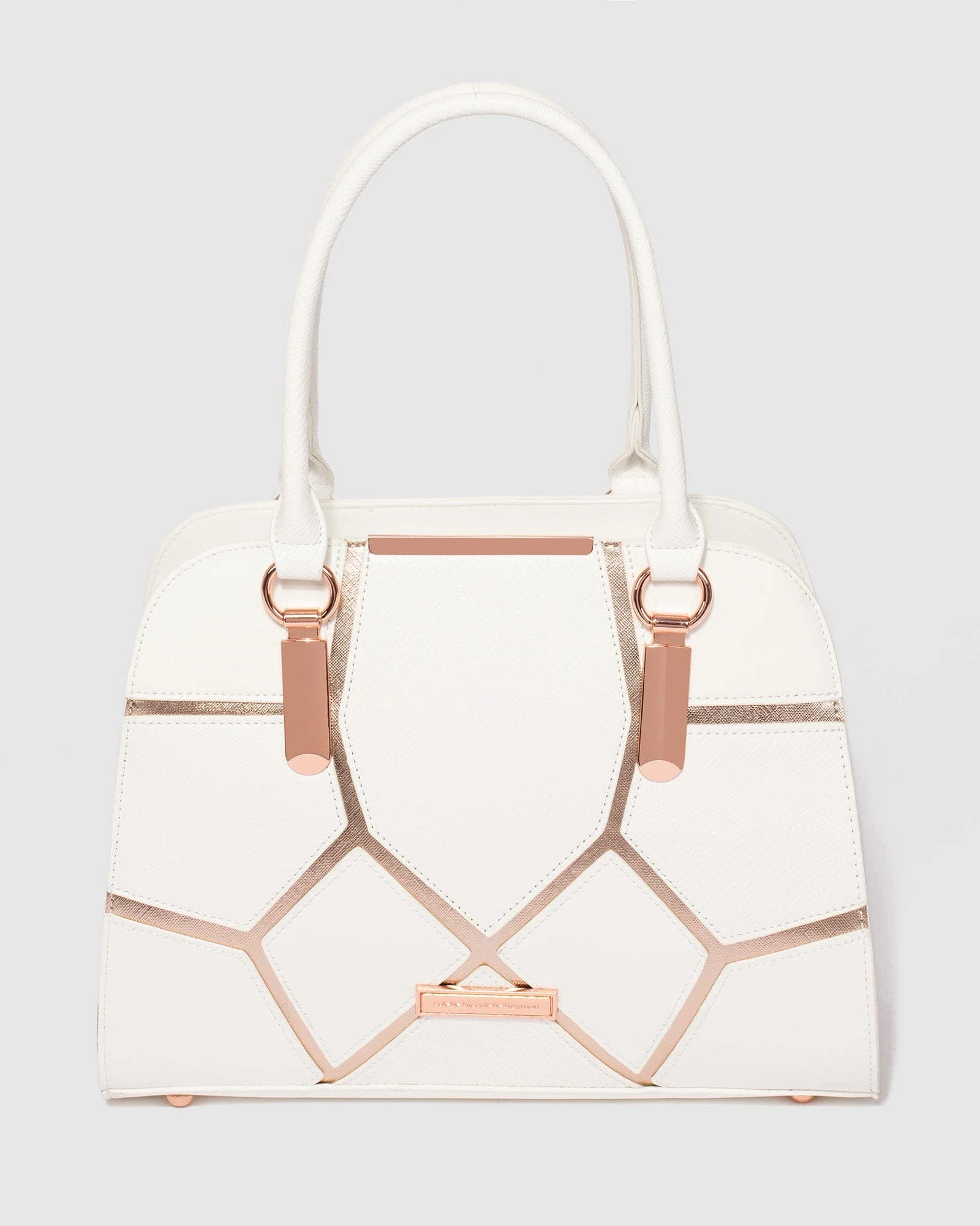 White Maisie Panel Tote Bag