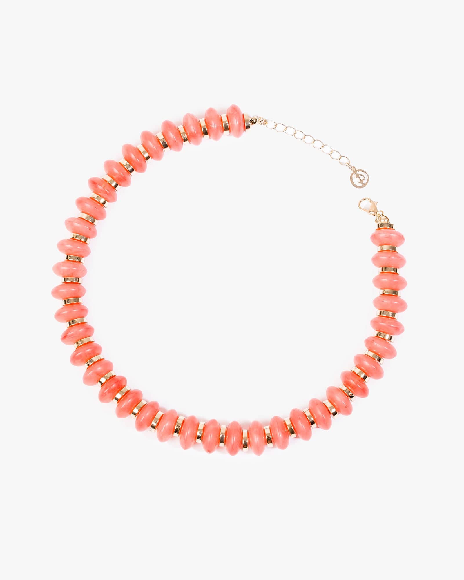 Pink Multi Rounded Beads Necklace