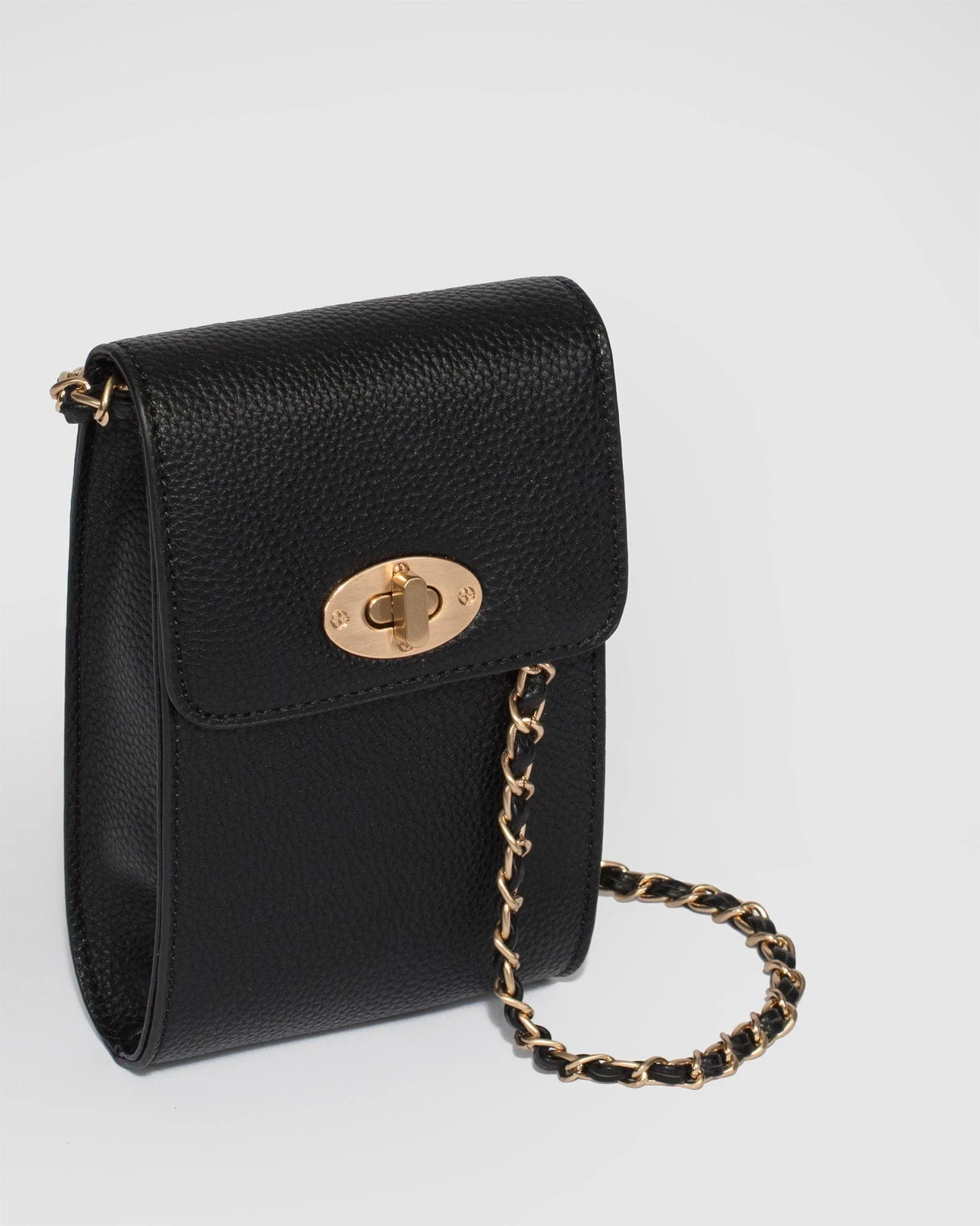 Black Koni Chain Phone Bag