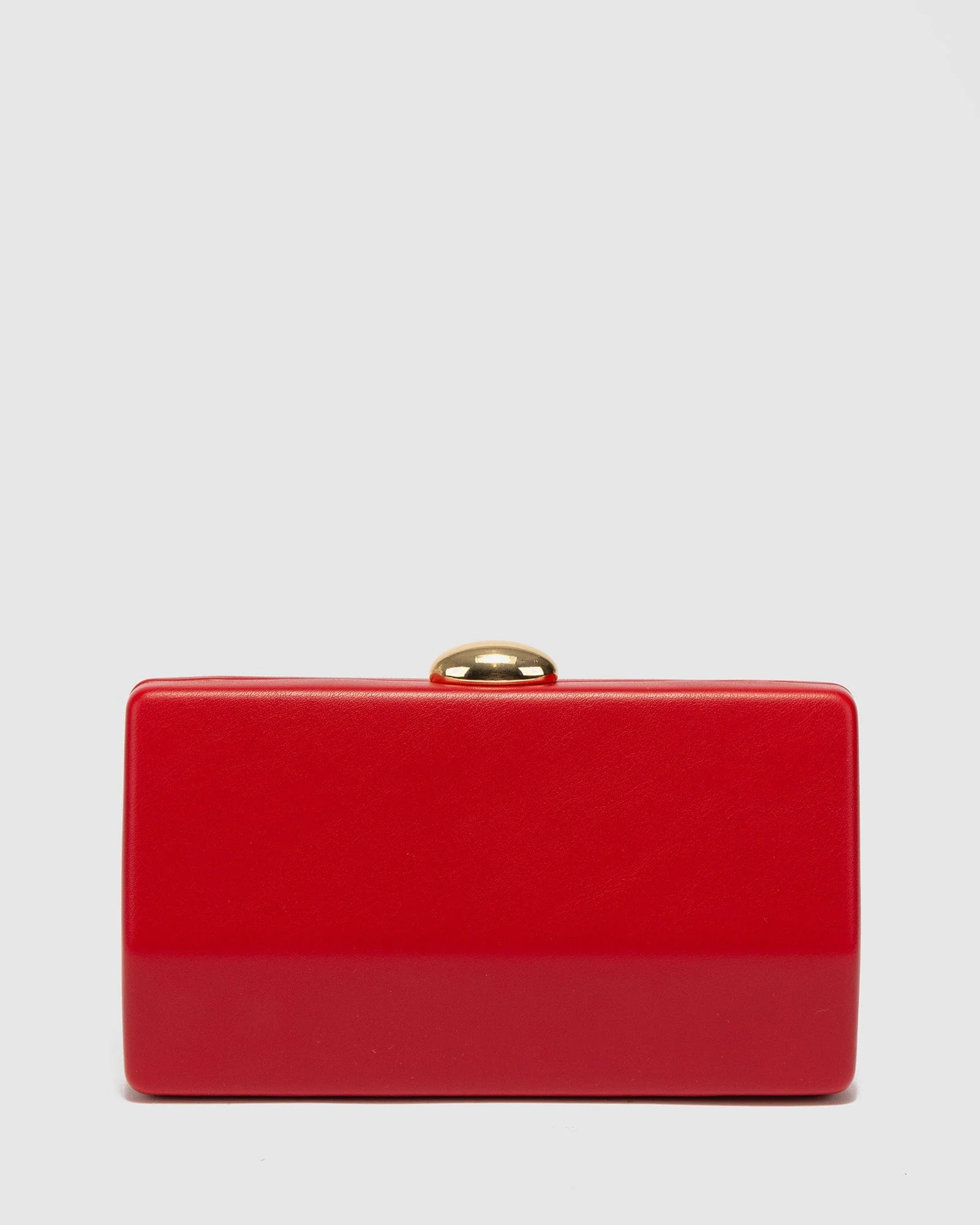 Red Aliyah Hardcase Clutch Bag